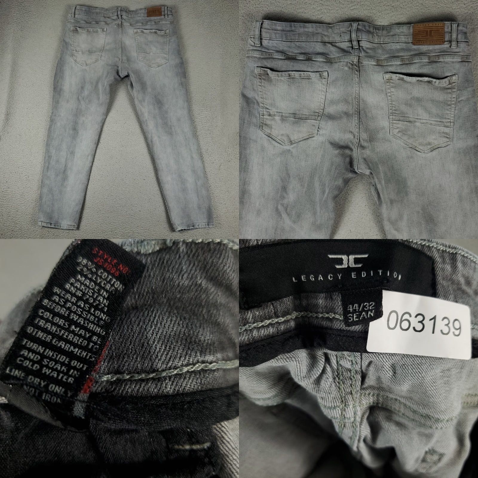 Jordan Craig Jordan Craig Jeans Men's 40x32 Gray Stretch Straight Denim Pants Size US 40 / EU 56 - 8 Thumbnail
