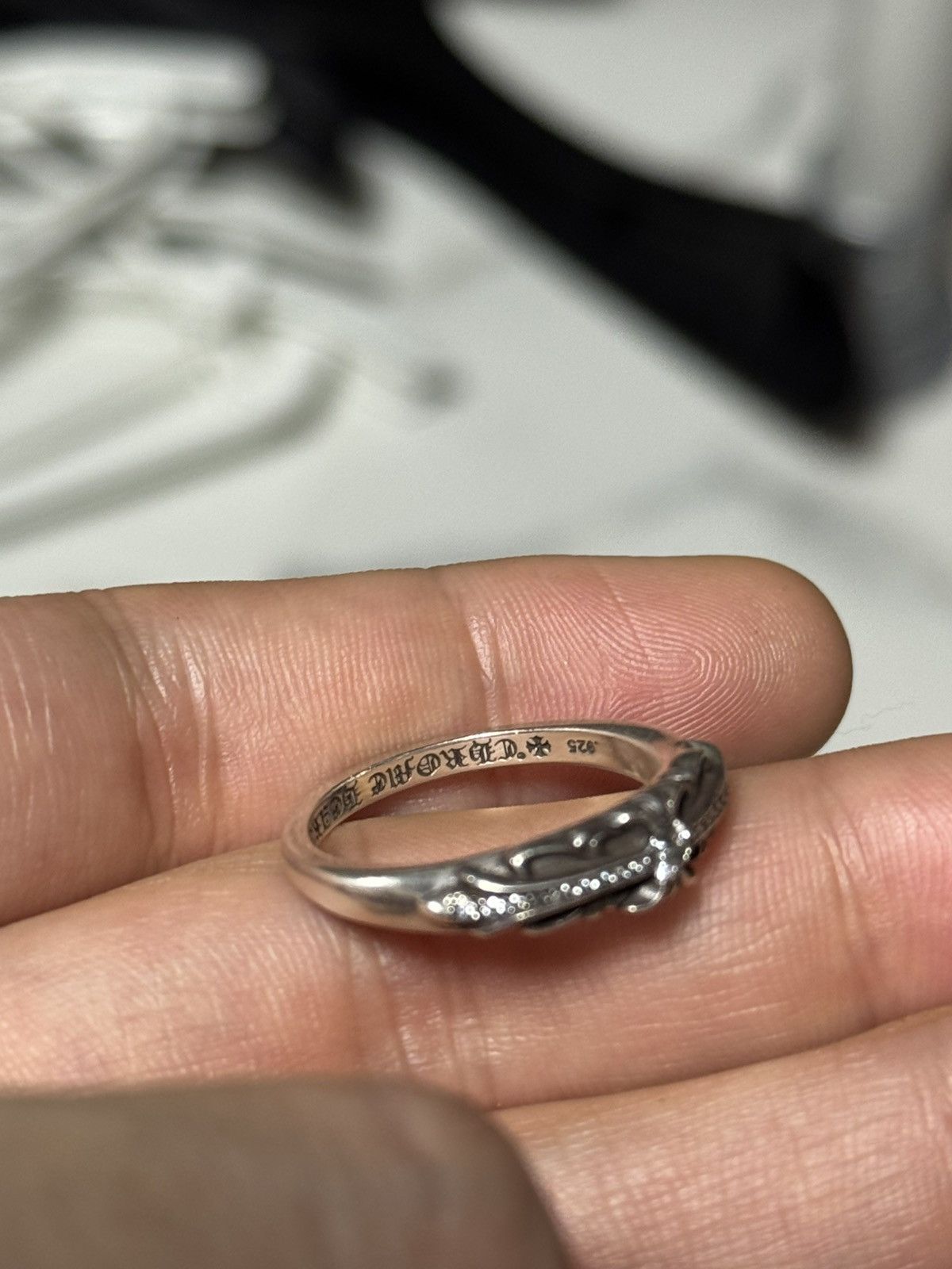 Chrome Hearts Chrome hearts factory set pave mini floral ring Size ONE SIZE - 22 Thumbnail