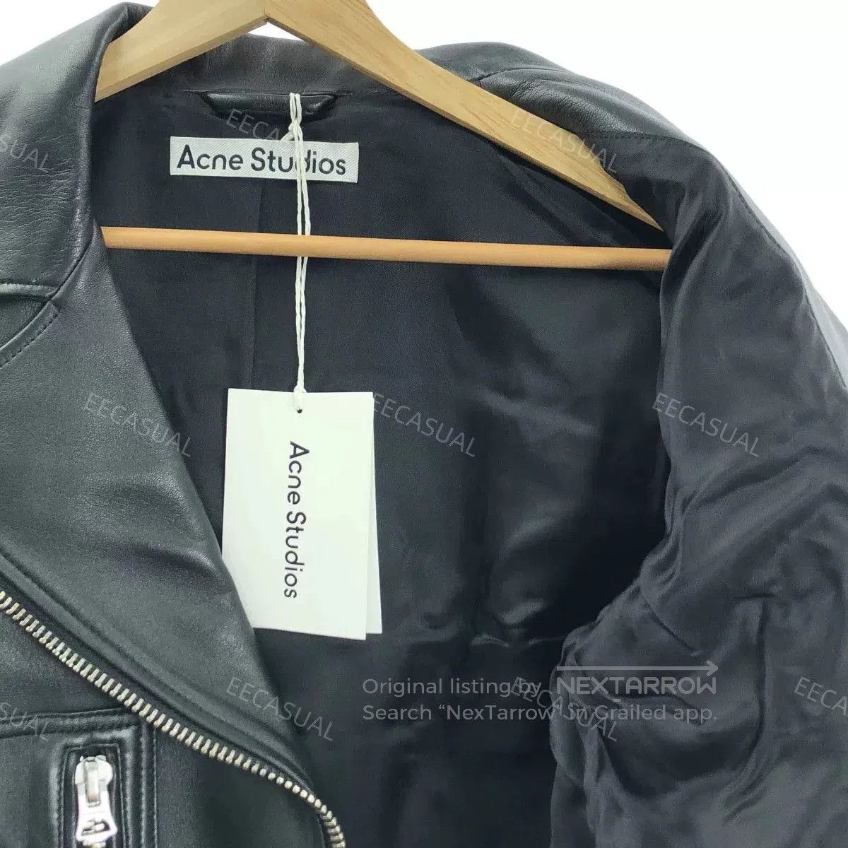 Acne Studios Black Leather Biker Jacket for Women. Size XXS / US 00 / IT 34 - 5 Thumbnail