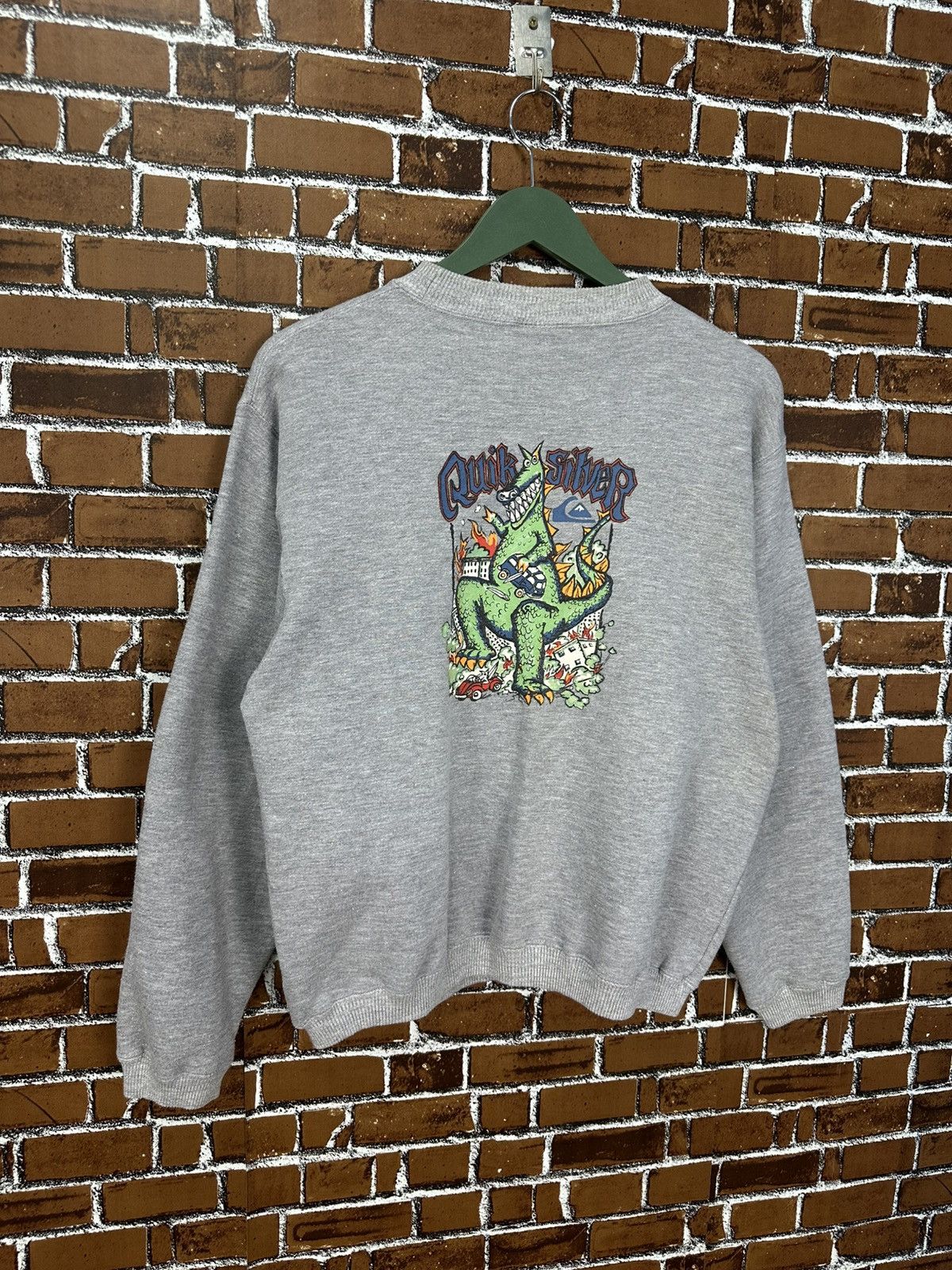 Quiksilver Vintage 90s Hook Ups Quiksilver Crop Top Crewneck Z389 Size US M / EU 48-50 / 2 - 2 Thumbnail