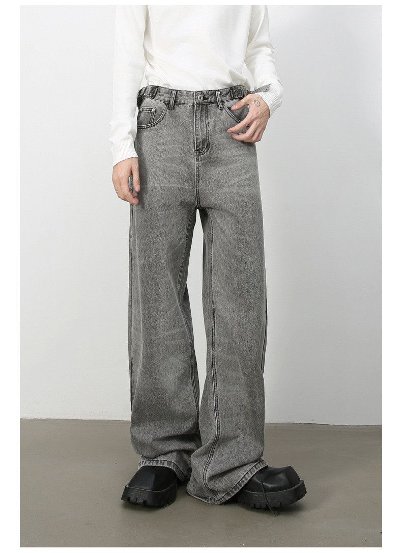 Japanese Brand American retro men's trendy wide-leg straight jeans Size US 32 / EU 48 - 3 Thumbnail