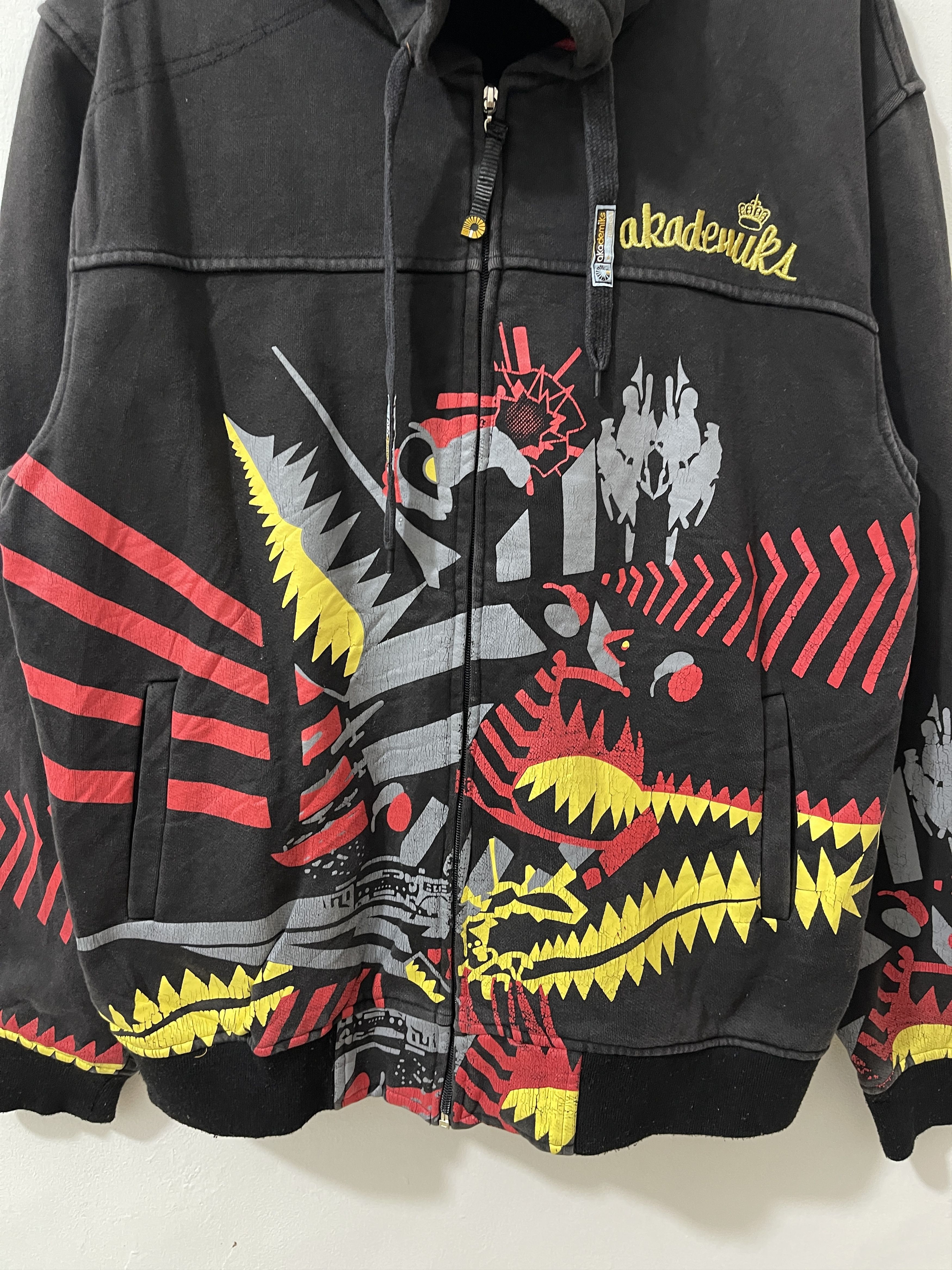 Akademiks Vintage Akademiks Y2k Art Hiphop Hoodie Size US XL / EU 56 / 4 - 2 Thumbnail