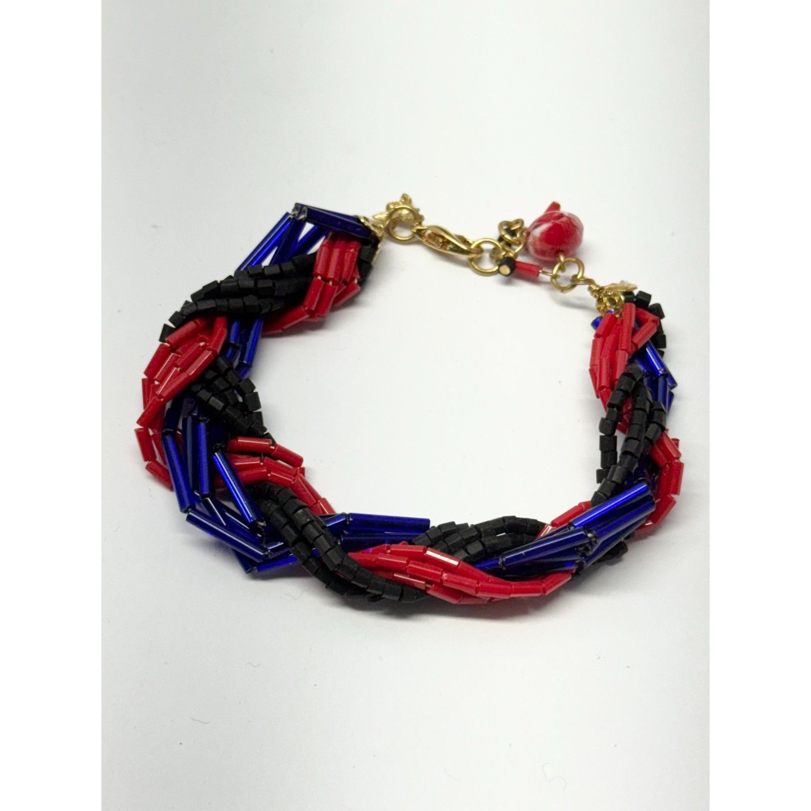 Other Vintage red braided glass sequin bracelet Size ONE SIZE - 2 Thumbnail