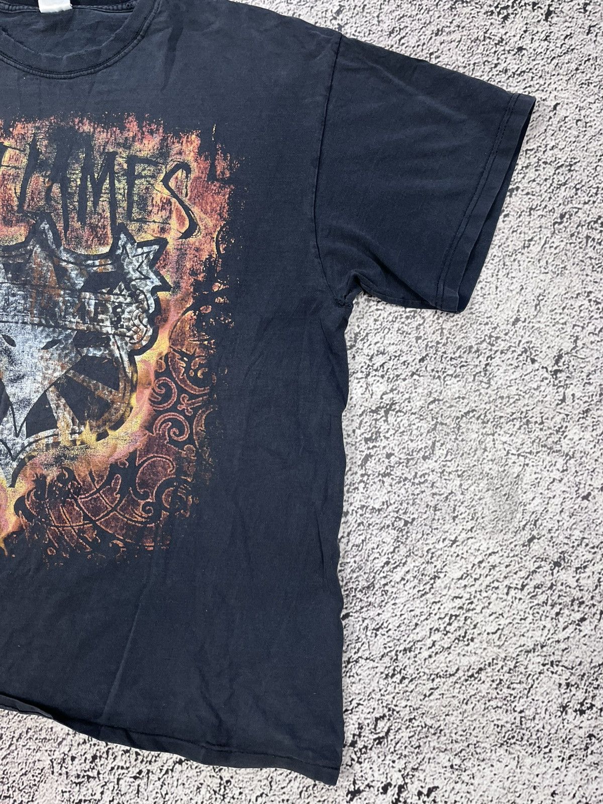 Band Tees In Flames Trashed Vintage Travis Scott Style Band Tee Size US XL / EU 56 / 4 - 4 Thumbnail