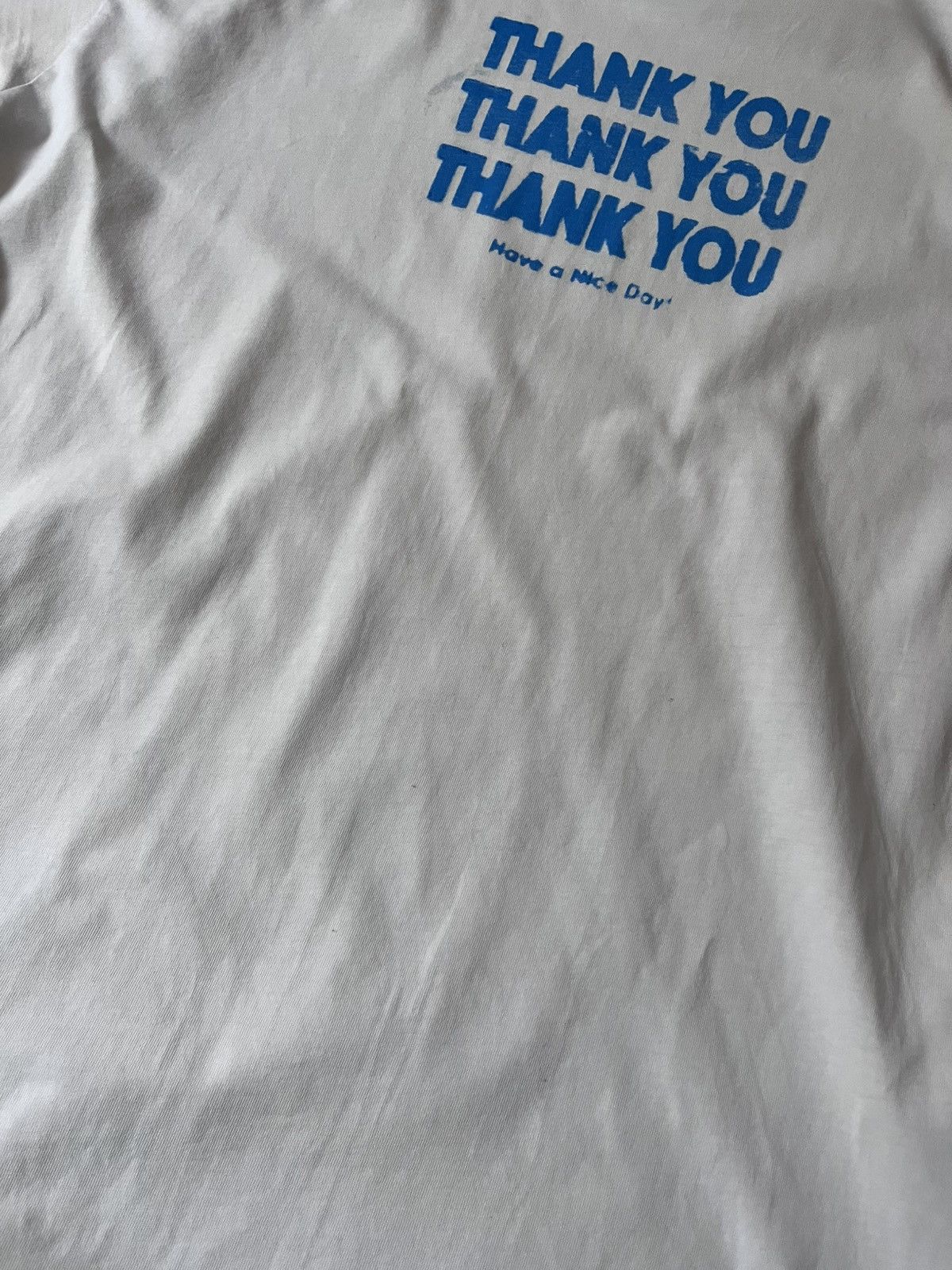 Raf Simons Raf Simons A/W 2017 "Thank You" white T-shirt Size US L / EU 52-54 / 3 - 6 Thumbnail