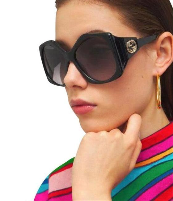 Gucci NEW Gucci GG0875S 001 Women Rectangle Oversized Sunglasses Size ONE SIZE - 14 Thumbnail