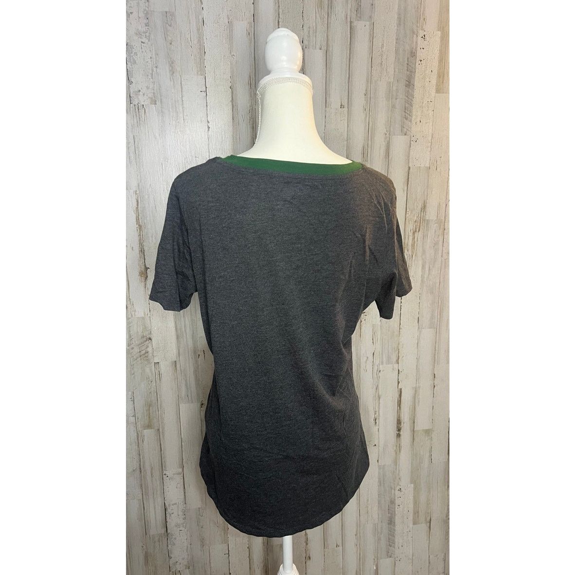 NFL NWT New York Jets Women's Large Gray Scoop Neck T-Shirt Size L / US 10 / IT 46 - 3 Thumbnail