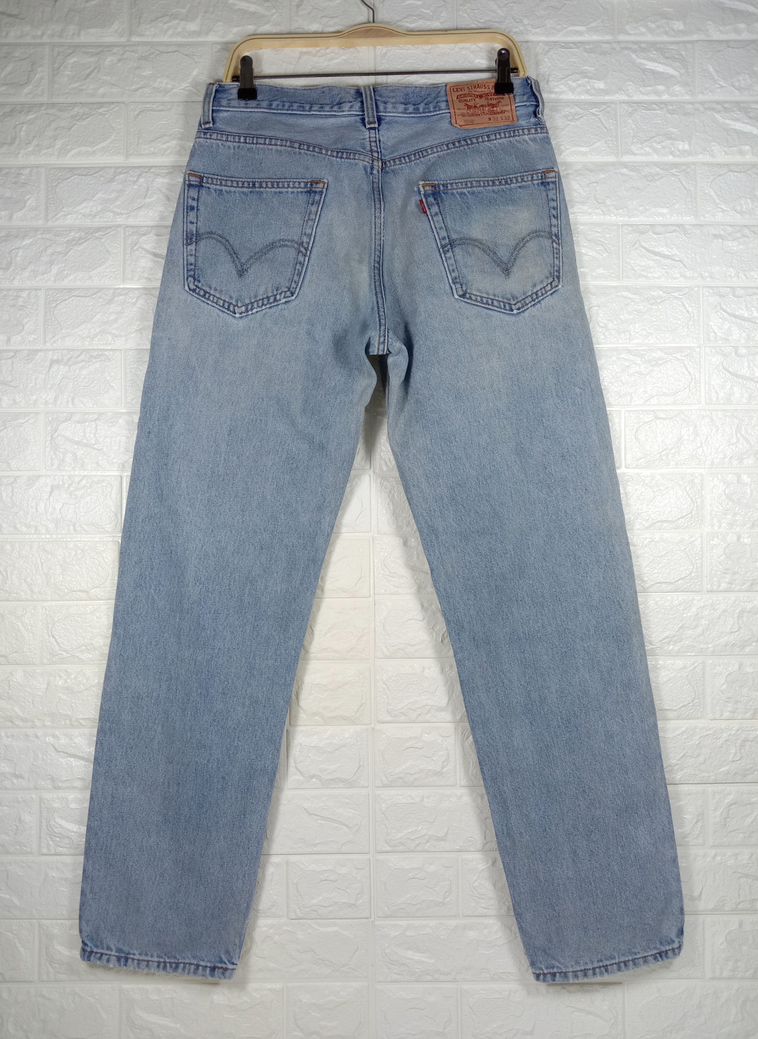 Levi's Vintage Levi's 550 Light Wash Jeans Relaxed Fit Denim Size US 32 / EU 48 - 5 Thumbnail