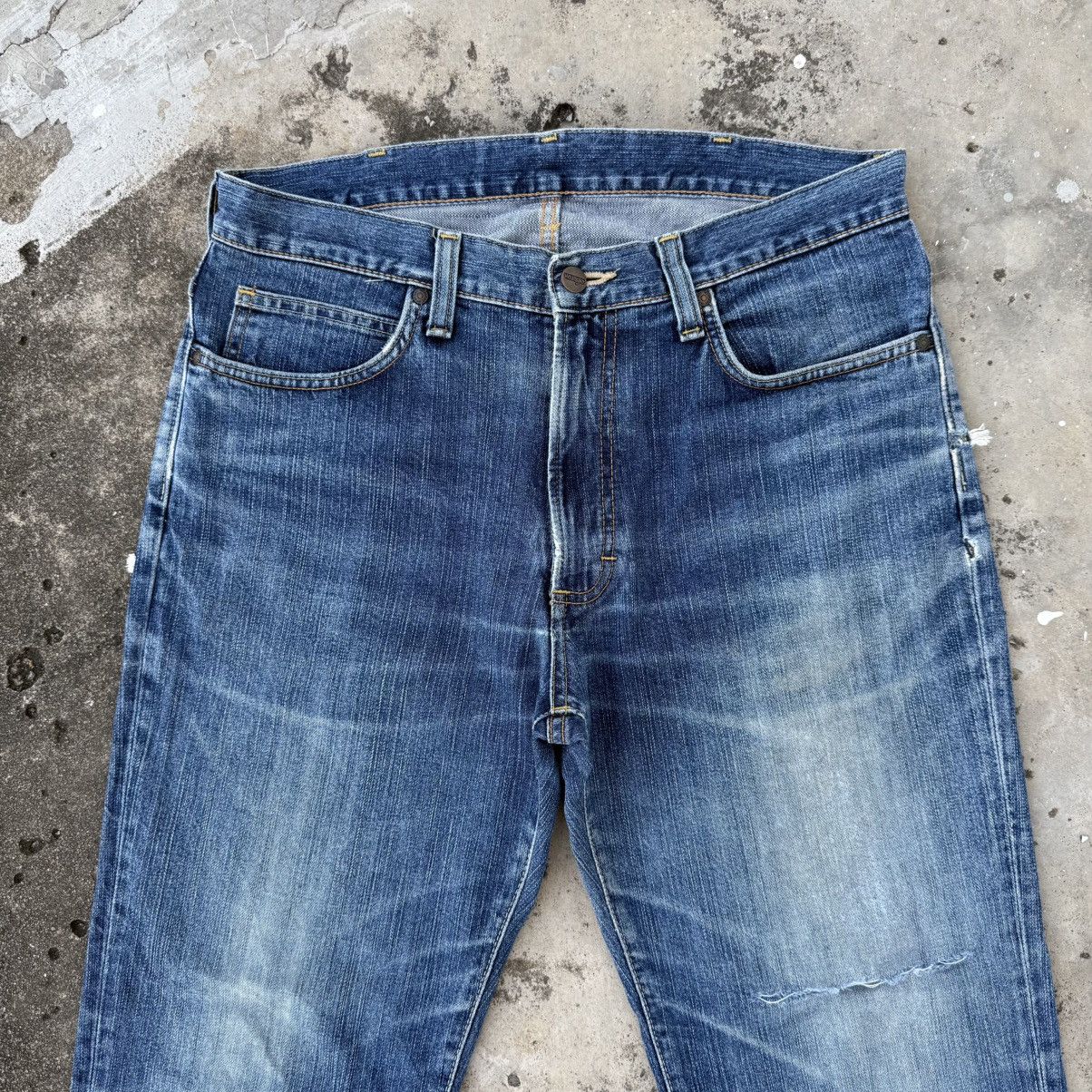 Vintage × Wrangler VINTAGE WRANGLER FADED RIPPED JEANS DENIM PANTS Size US 34 / EU 50 - 3 Thumbnail