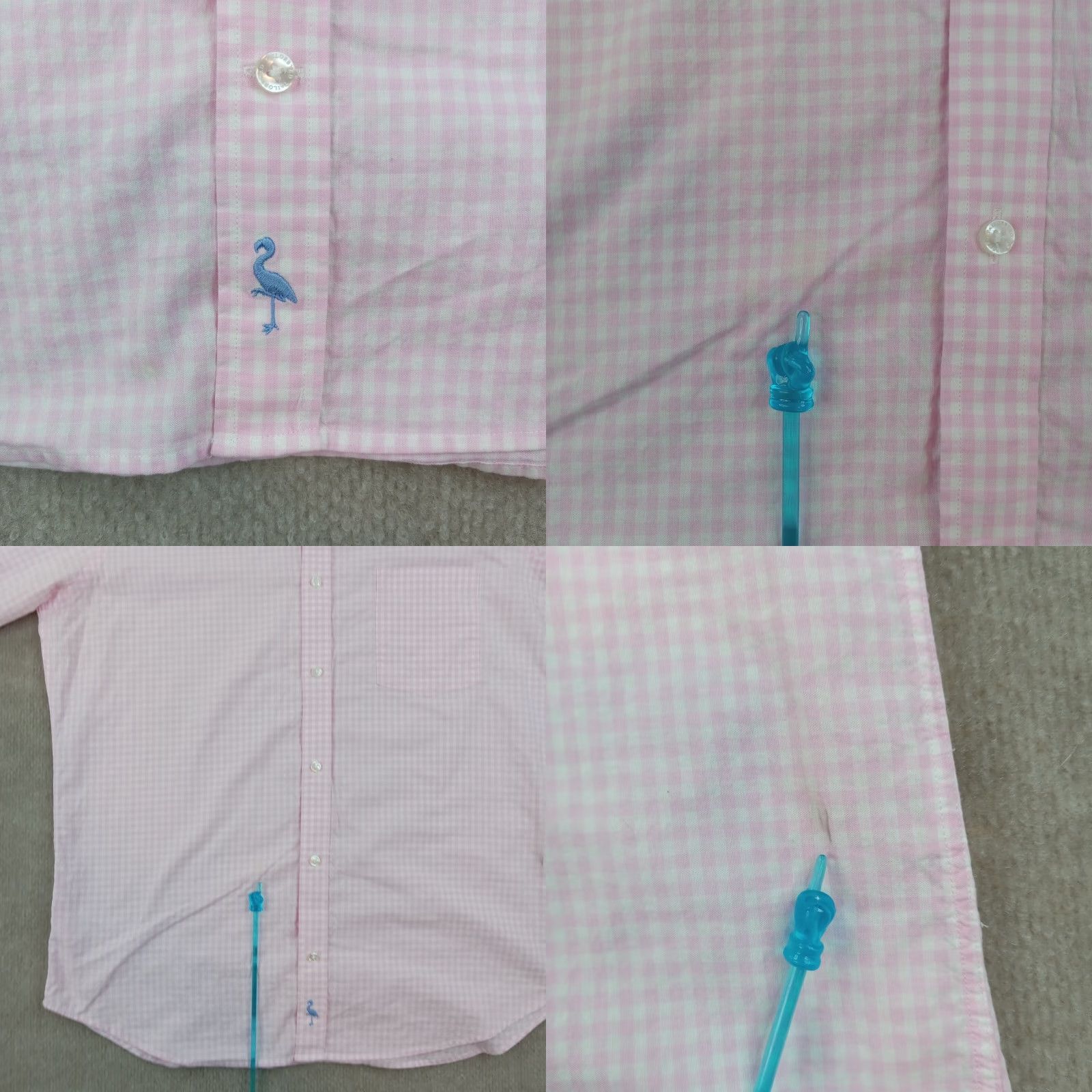 Tailorbyrd Mens Tailorbyrd Shirt Large Extra Large Pink White Gingham Plaid Size US L / EU 52-54 / 3 - 8 Thumbnail