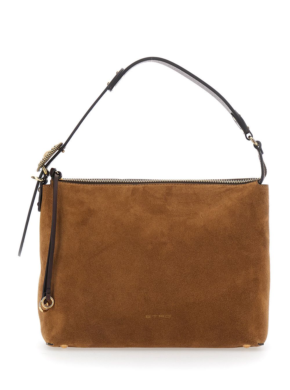 Etro Brown Shoulder bag with adjustable strap and Logo lettering on the front in suede for women Size ONE SIZE - 1 Thumbnail