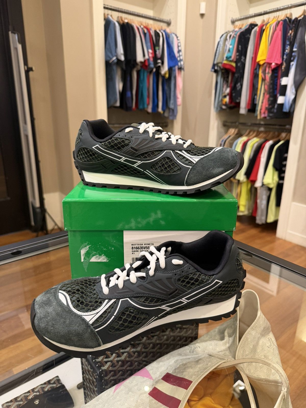 Bottega Veneta Bottega Veneta Orbit Sneaker -Suede Dark Green Size US 8 / EU 41 - 3 Thumbnail