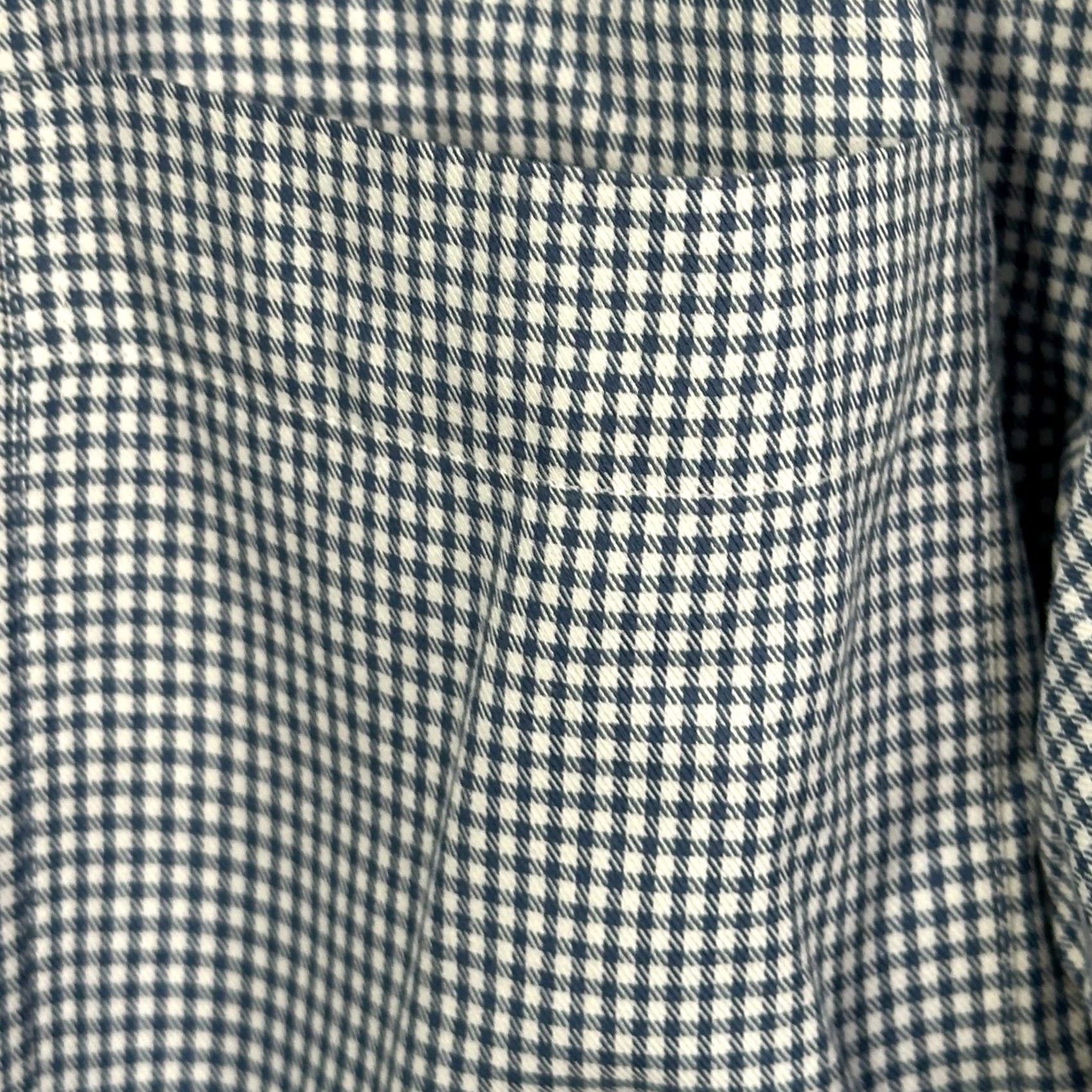 Jos. A. Bank Jos A Bank Shirt Mens 16 Travelers Collection Blue Check Cotton Pocket Tailored Man Shirt Size US M / EU 48-50 / 2 - 4 Thumbnail