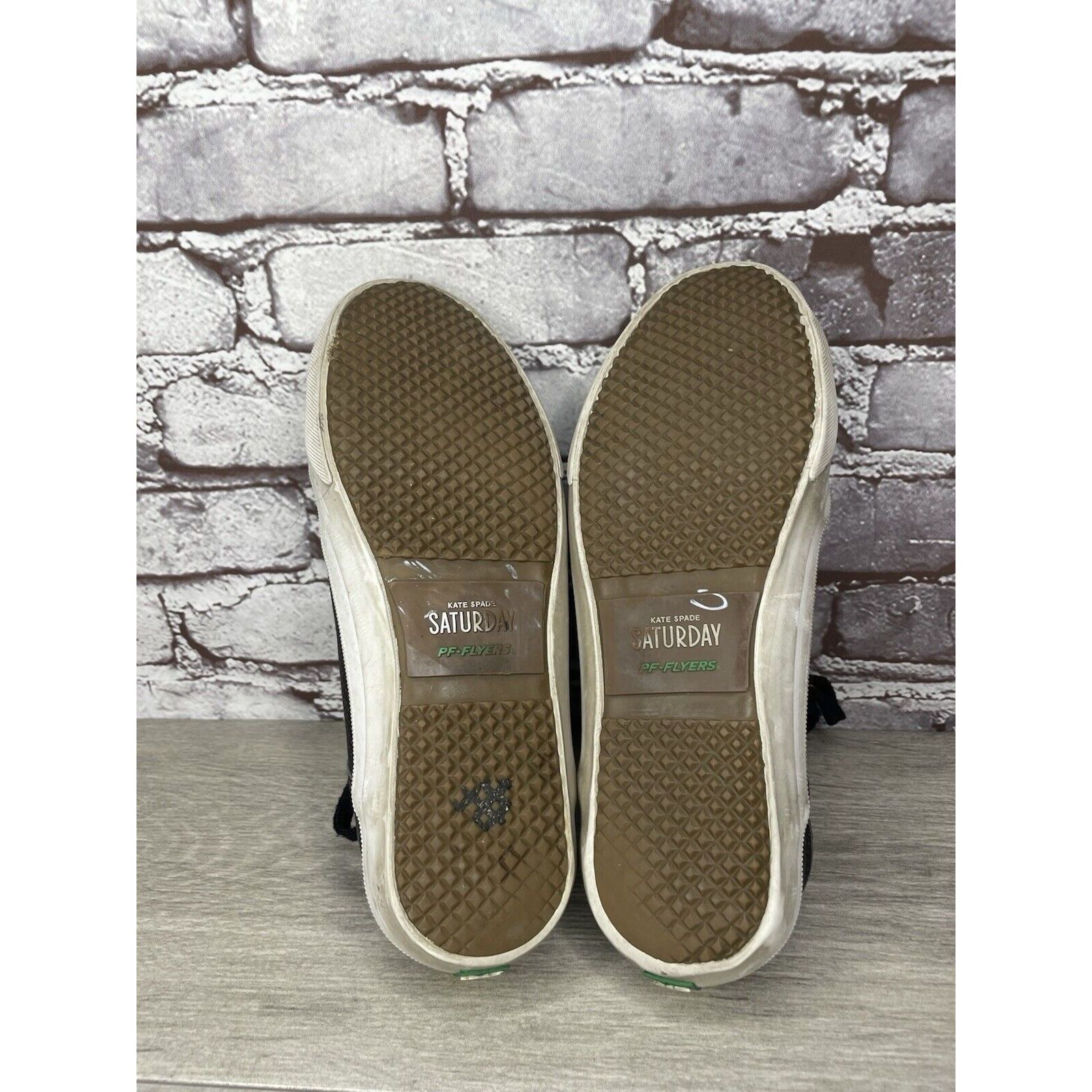 Kate Spade Kate Spade Saturday PF-Flyers Black Leather Low Top Sneakers Size US 8 / IT 38 - 19 Thumbnail
