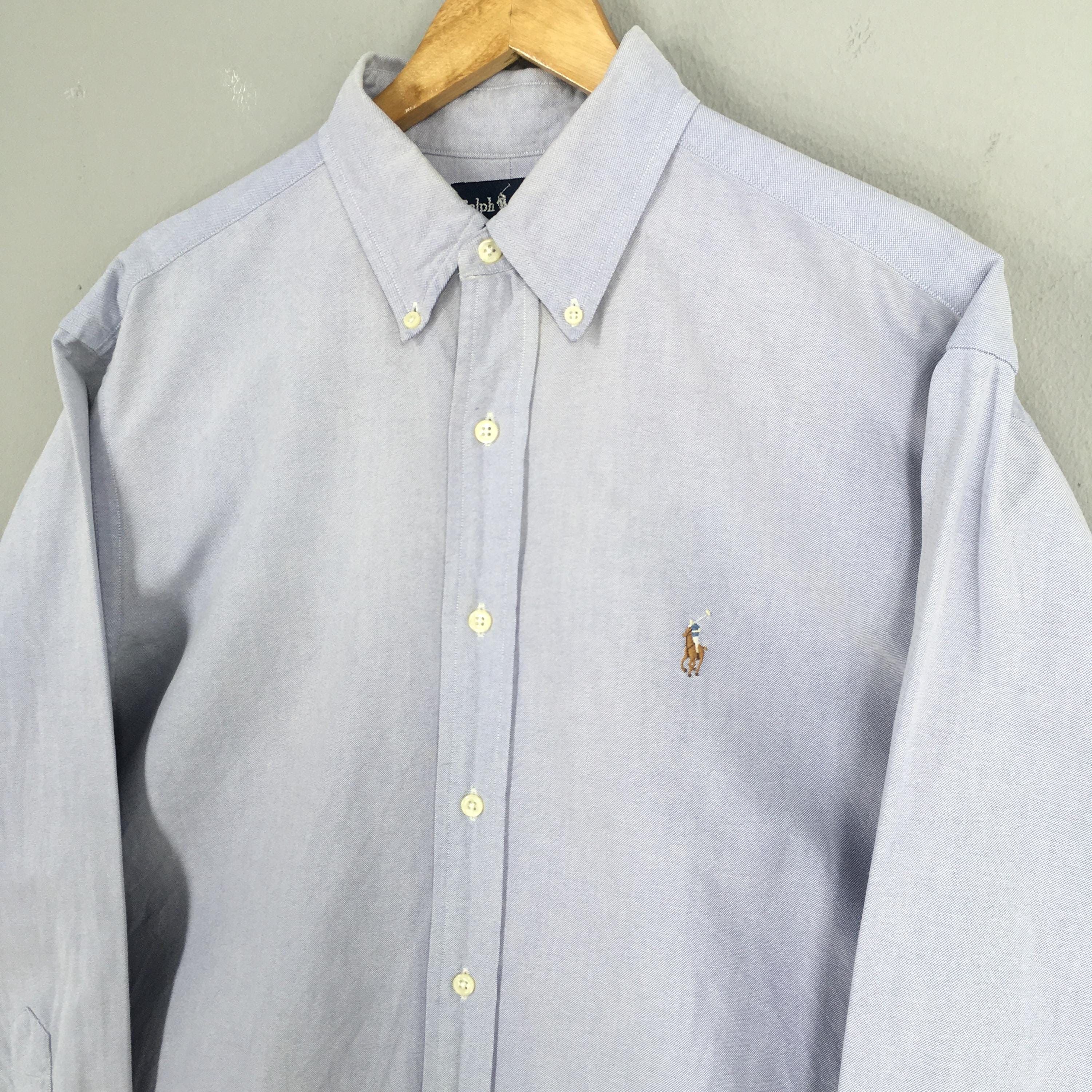 Polo Ralph Lauren × RRL Ralph Lauren × Ralph Lauren Vintage Ralph Lauren Blue Casual Shirt XLarge Size US XL / EU 56 / 4 - 3 Thumbnail