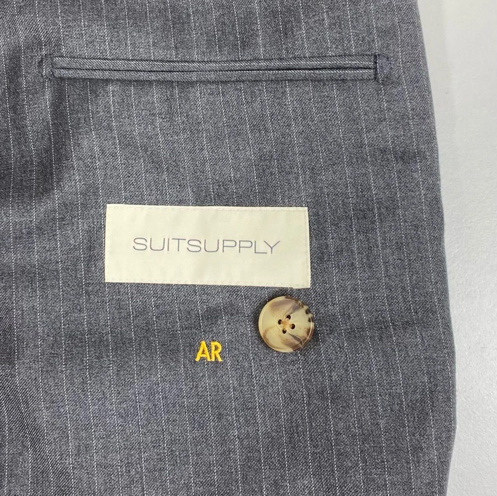 Suitsupply Men Suitsupply Suit La Spalla Peak Lapel Double Grey US32 Size 34S - 3 Thumbnail