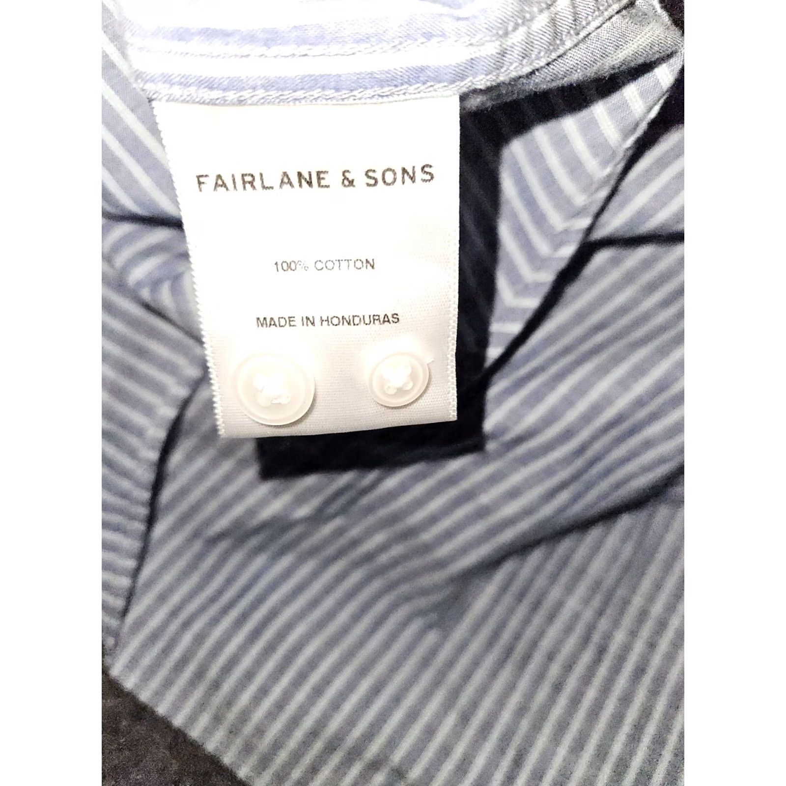 Vintage Fairlane & Sons Button-Up Shirt Men XLT Blue Striped Long Sleeve Casual Workwear Regular Big & Tall Size US XL / EU 56 / 4 - 8 Thumbnail