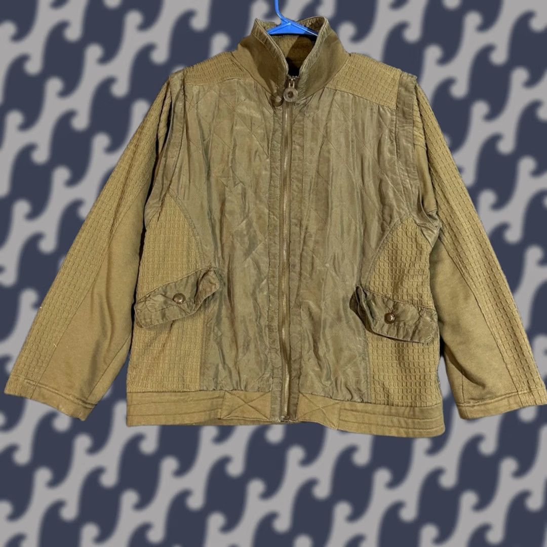 Vintage Mureli by Rousso Jacket Women's Small Brown Silk Blend Quilted Zip Up Bomber Coat Casual S Brown Women Regular Silk Blend Quilted Jacket Zip Up Casual Size S / US 4 / IT 40 - 1 Thumbnail