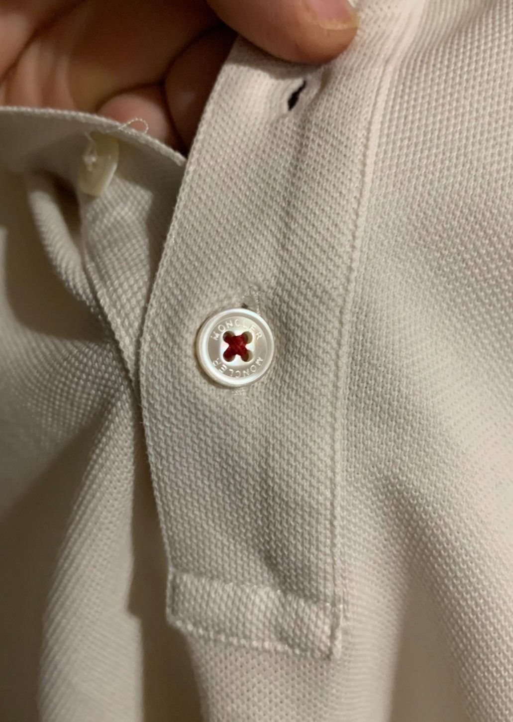 Moncler polo size M white