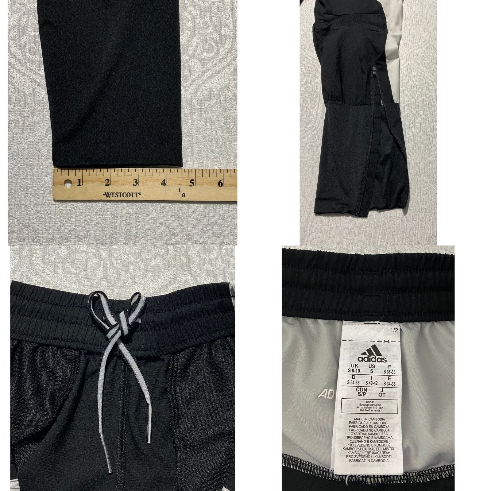 Adidas Adidas Adizero Marathon Primeblue Track Pants Black White Womens S GT3089 Size 28" / US 6 / IT 42 - 8 Thumbnail