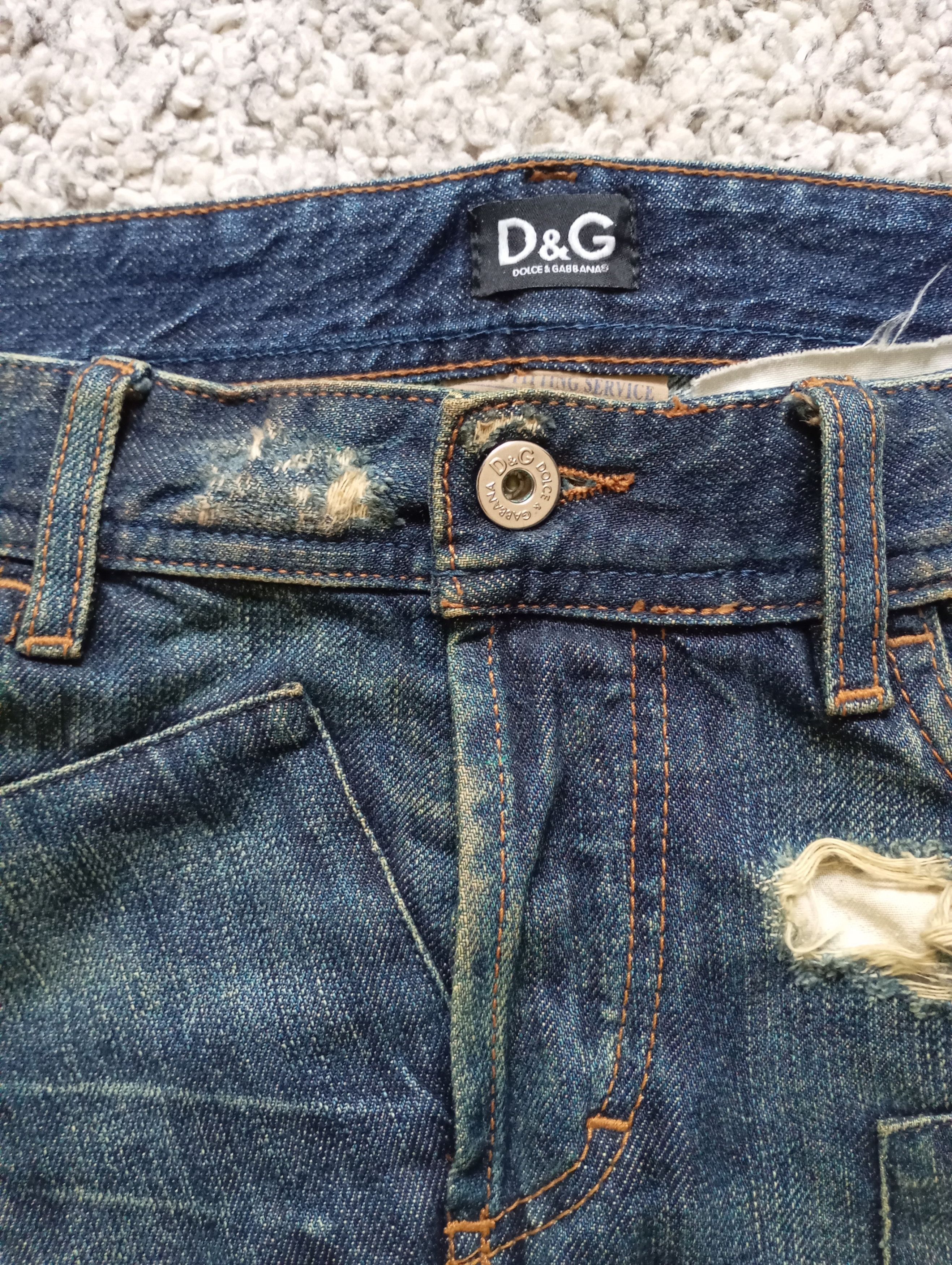 Dolce & Gabbana Dolce & Gabbana Y2k Distressed Patchwork Denim Pants Size US 32 / EU 48 - 14 Thumbnail