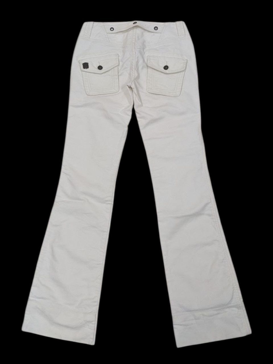 Diesel DIESEL VINTAGE Y2K OFF WHITE FLARE PANTS Size 26" / US 2 / IT 38 - 1 Thumbnail