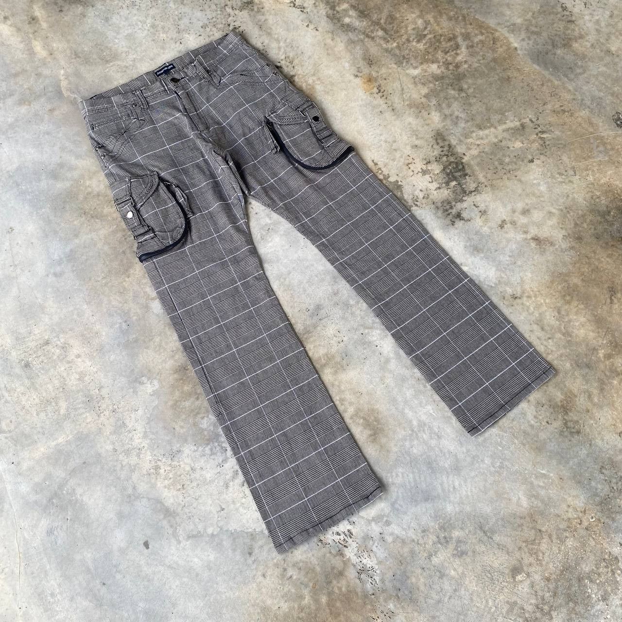 Japanese Brand PRISONER PANT CARGO SKKONE 31040 PIN STRIPE JAPANESE STYLE Size US 29 - 11 Thumbnail