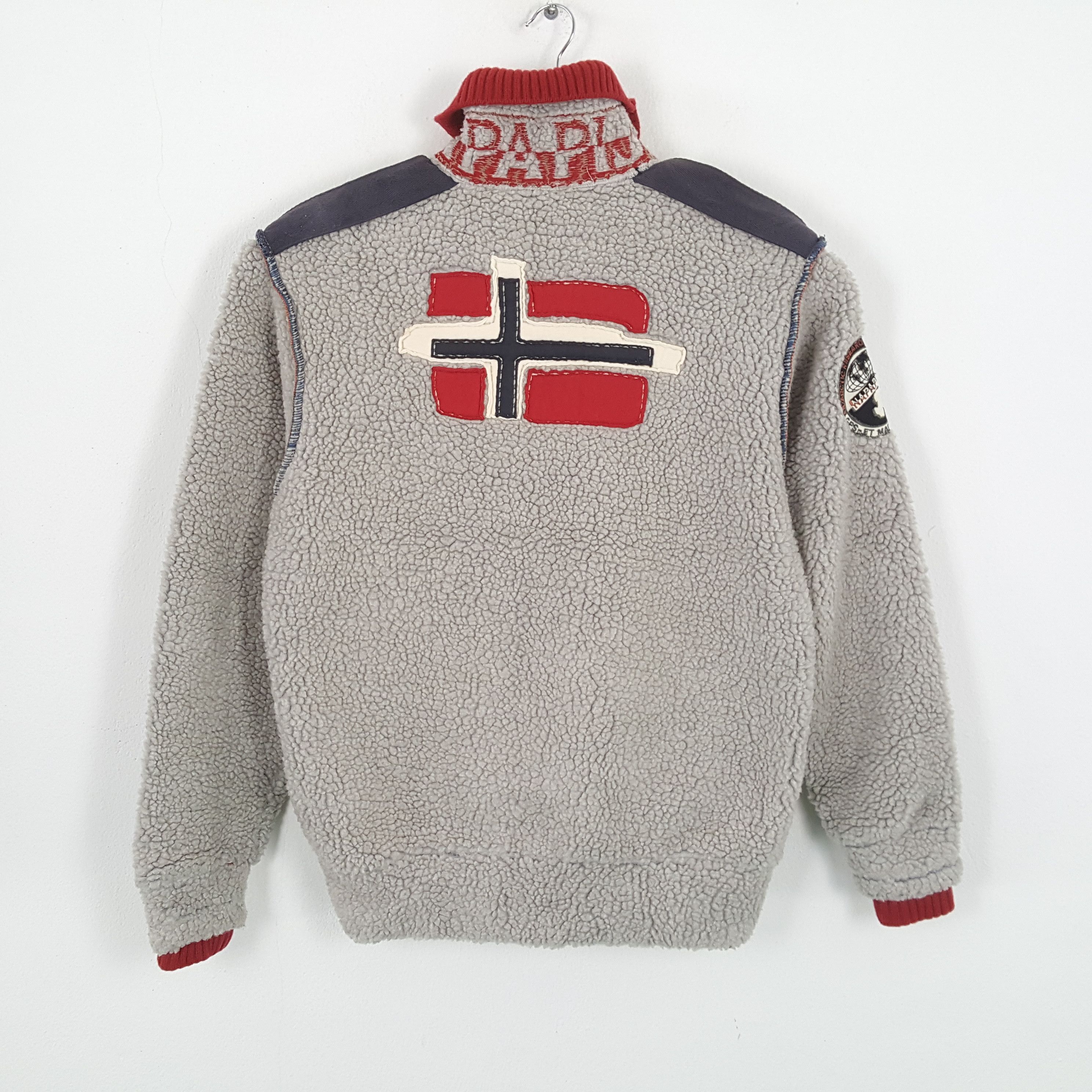 Napapijri × Vintage Vintage NAPAPIJRI Outdoor Style Sherpa Jacekt Size US M / EU 48-50 / 2 - 1 Thumbnail