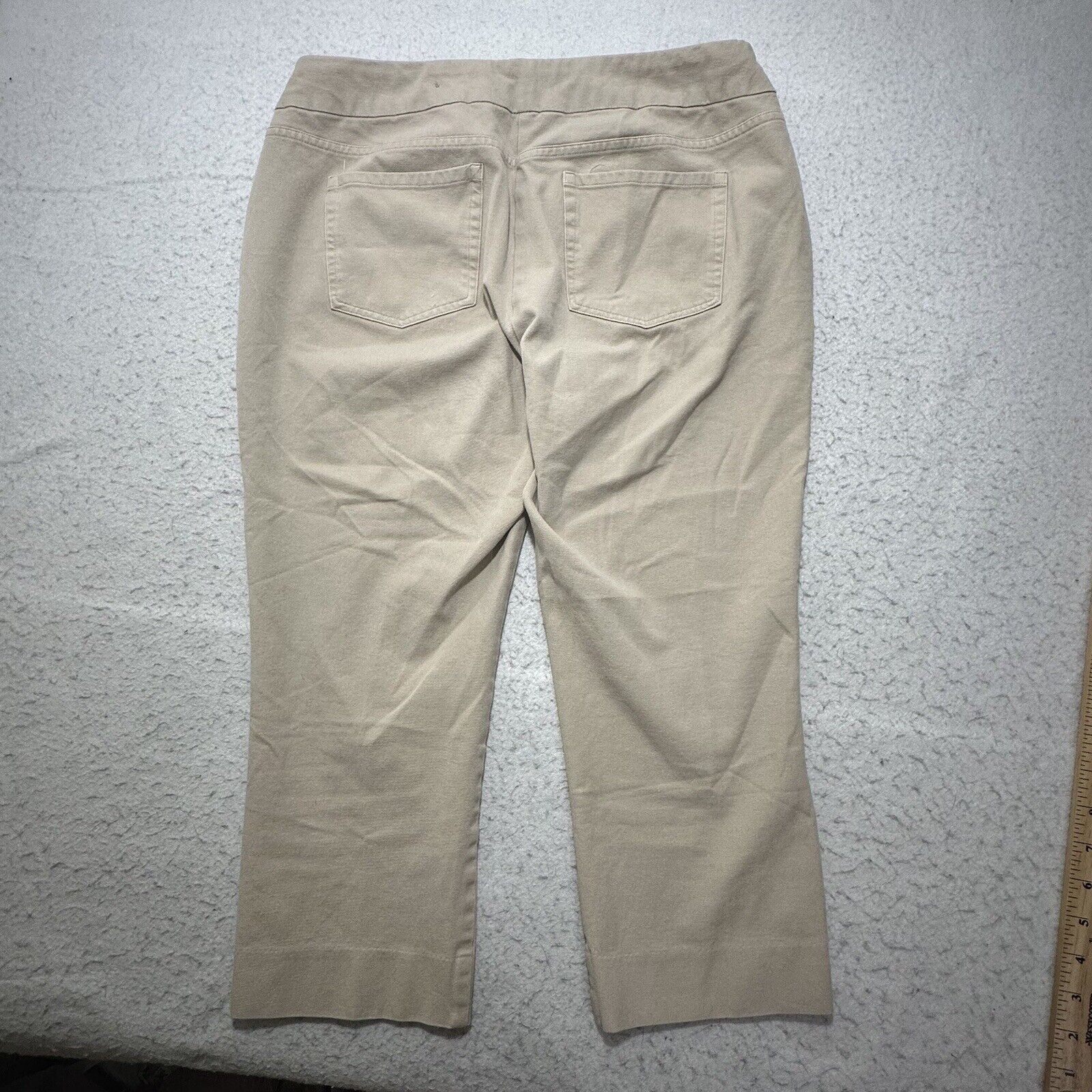Other Soft Surroundings PM Beige Pull On Capri Pants Stretch Size 32" / US 10 / IT 46 - 13 Thumbnail
