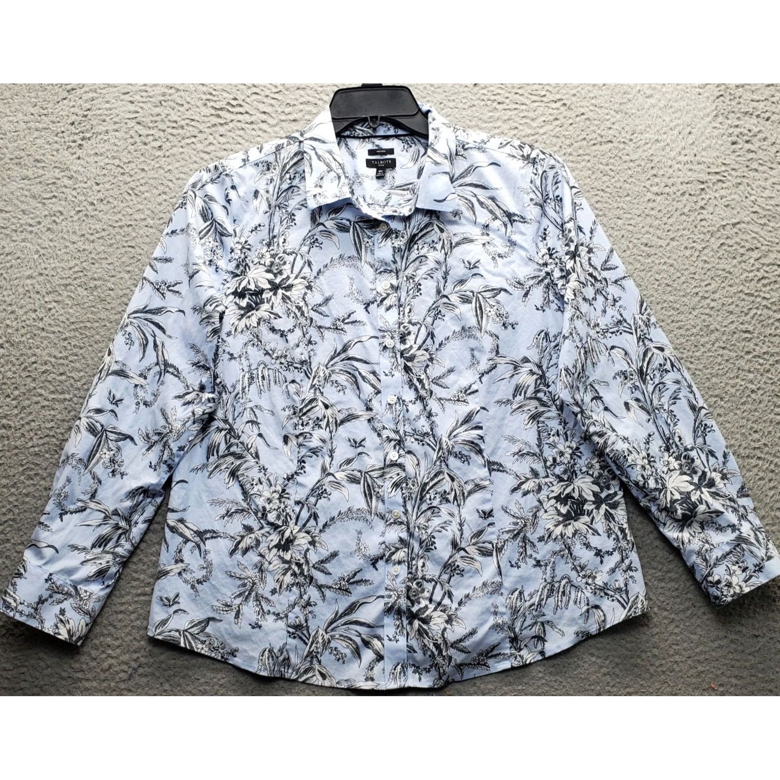 Talbots Talbots Womens 16P Multicolor Palm Leaf Print Non-Iron Long Sleeve Button-Up Shirt Size XXL / US 16-18 / IT 52-54 - 2 Thumbnail