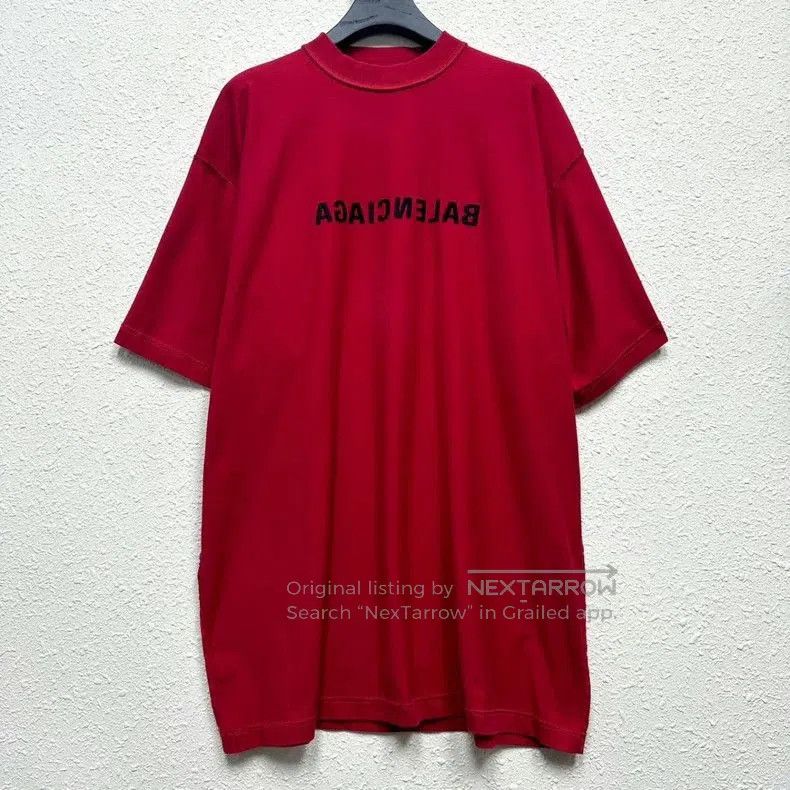 Balenciaga Balenciaga Mirror Letter Embroidered Tee. Size US S / EU 44-46 / 1 - 1 Thumbnail
