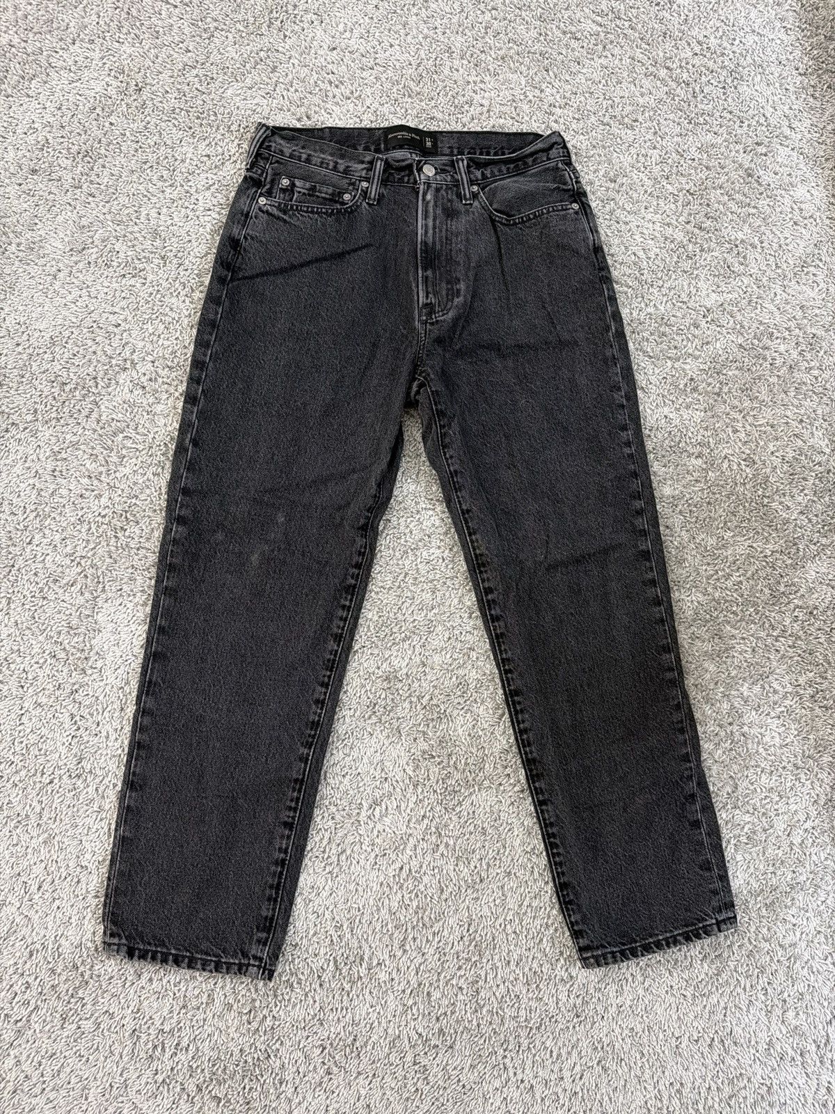 Abercrombie & Fitch Abercrombie & Fitch 90s Loose Black Jeans - 31x30 Size US 31 - 1 Thumbnail