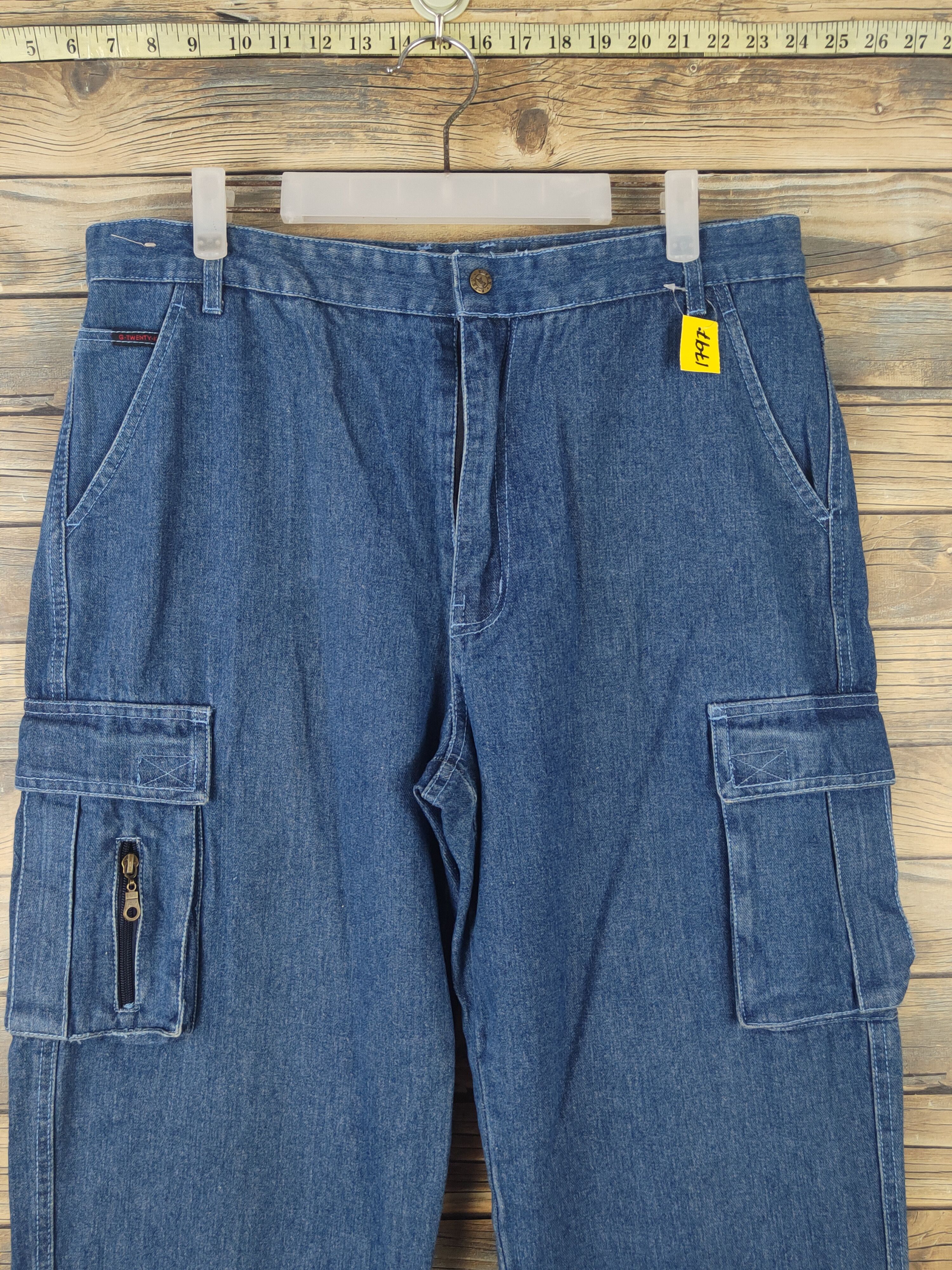 Japanese Brand DL G-Twenty-K-Tex Blue Distressed Ripped Jeans #1797 Size US 36 / EU 52 - 2 Thumbnail