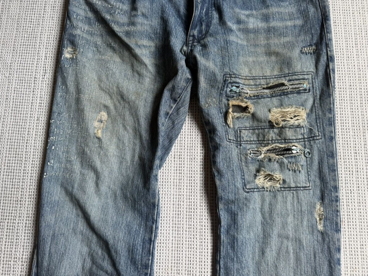 Japanese Brand EDGE RUPERT distressed y2k/punk flare jeans Size US 34 / EU 50 - 7 Thumbnail
