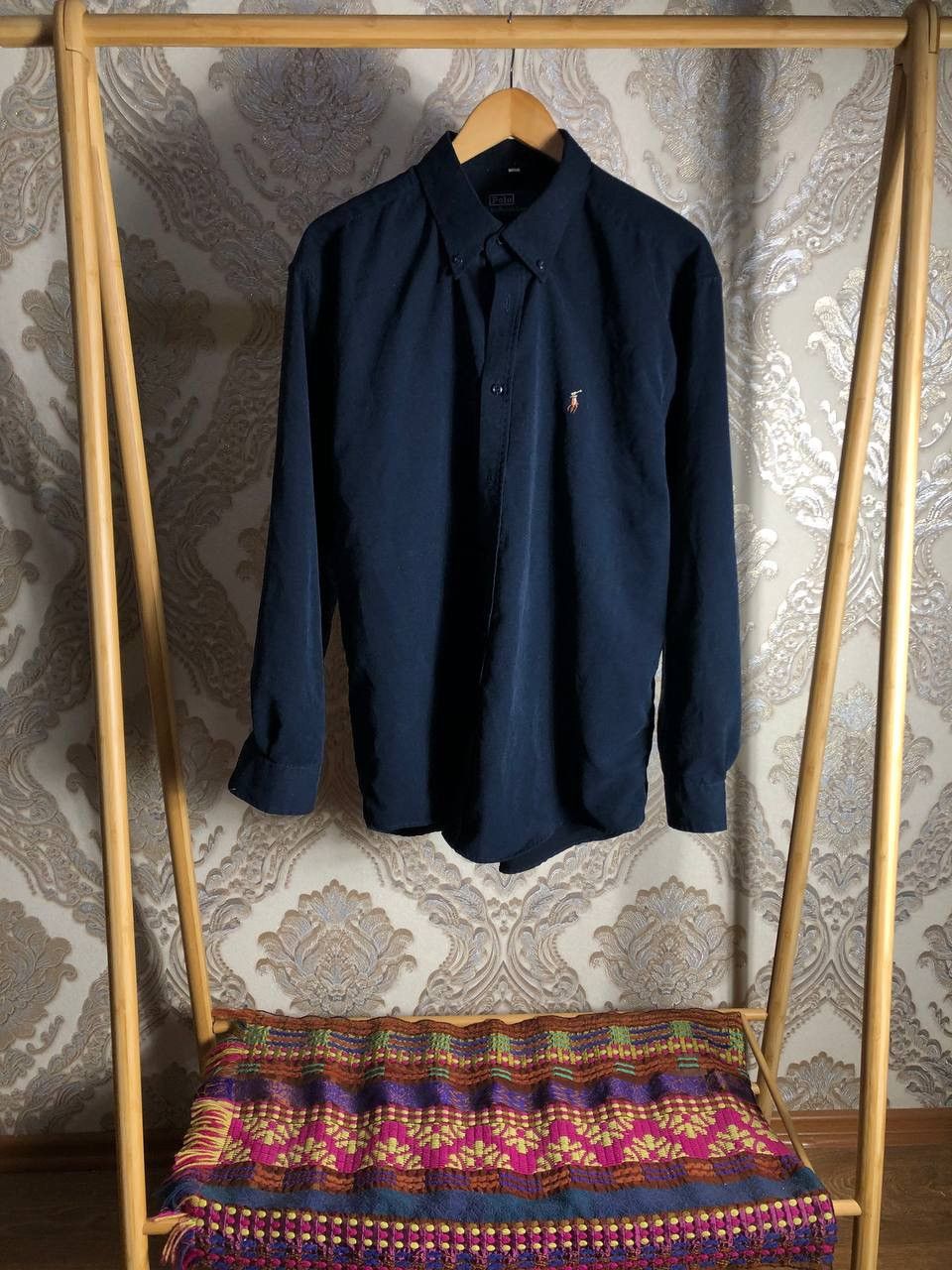 Polo Ralph Lauren VINTAGE POLO RALPH LAUREN VELOURS RETRO DESIGNER SHIRT 90s Size US XL / EU 56 / 4 - 7 Thumbnail
