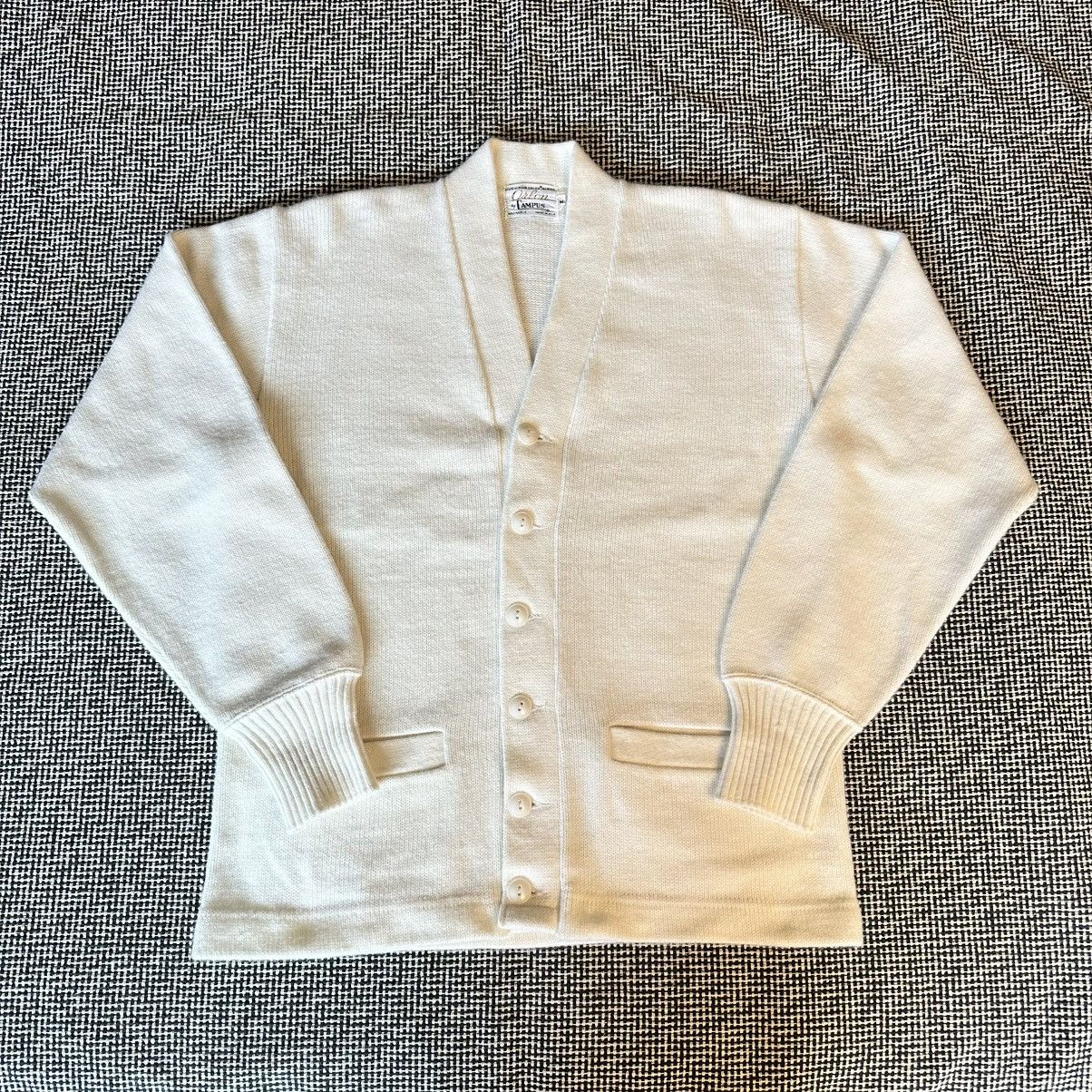 Other Vintage 100% Virgin Orlon White Knitted Cardigan Sweater Size US M / EU 48-50 / 2 - 1 Thumbnail
