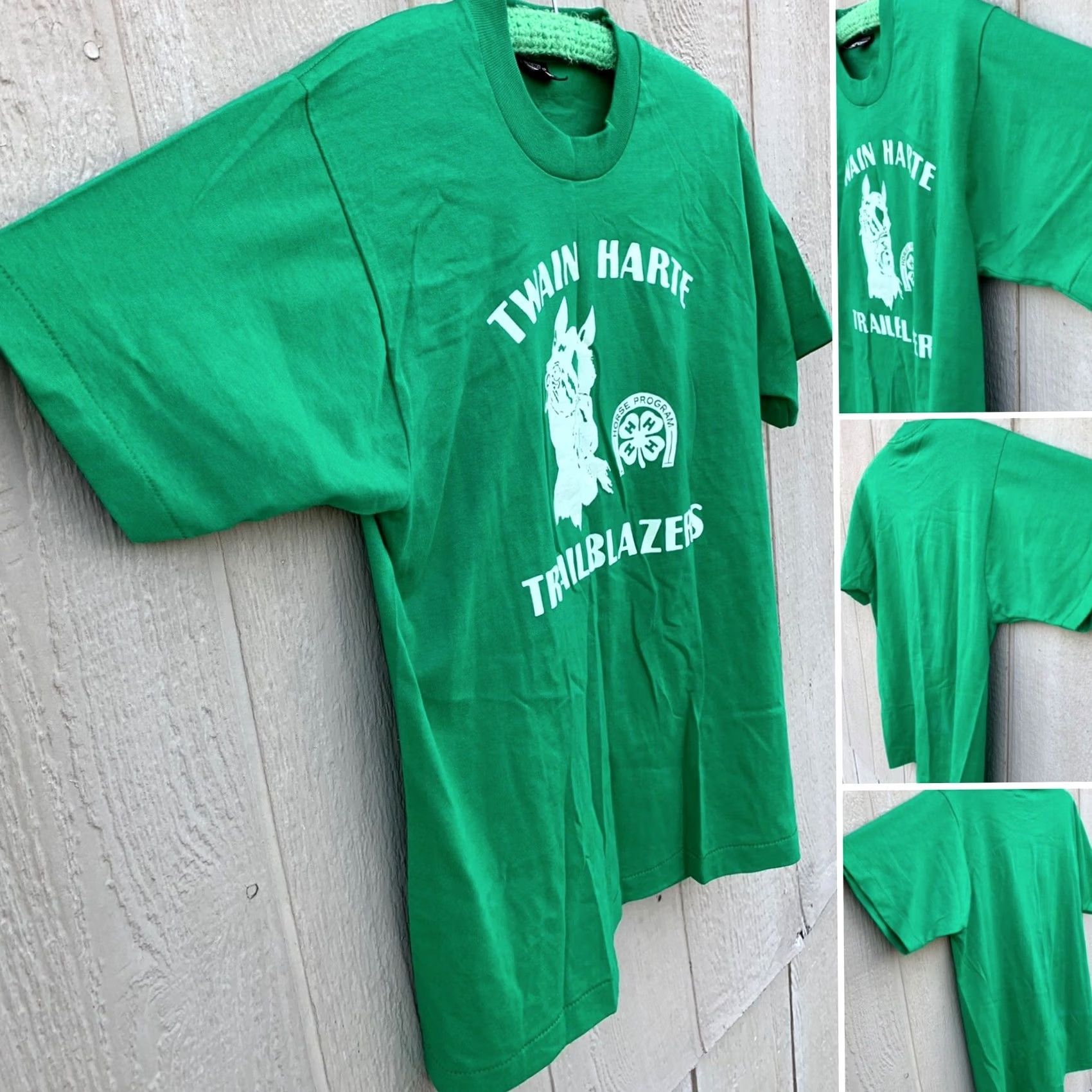 Vintage VINTAGE Twain Harte Trailblazers 4-H horse program t-shirt single stitch size L Shirt Unisex Adults Green 80s 90s Logo Screen Stars Best Size US L / EU 52-54 / 3 - 2 Thumbnail