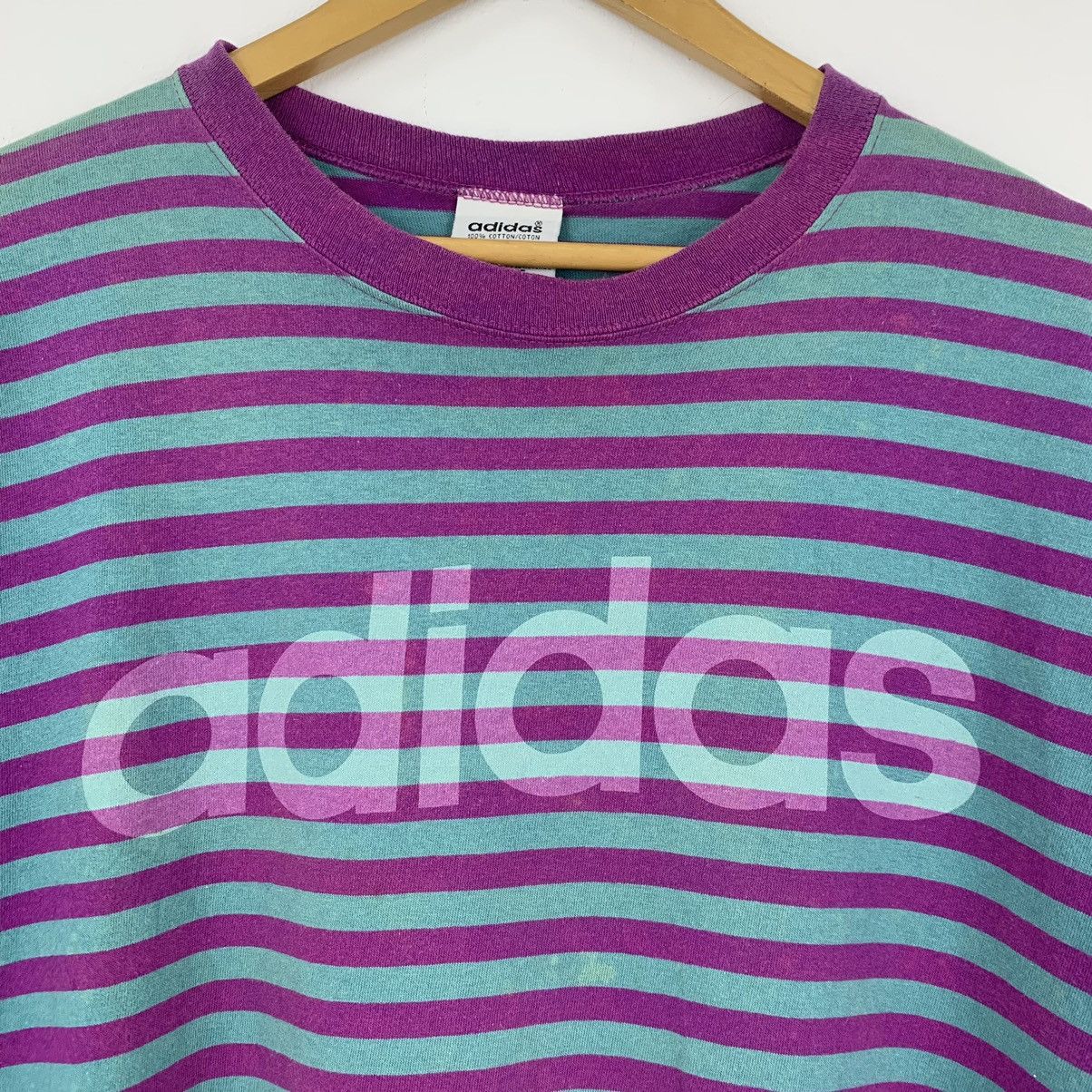 Adidas × Vintage Vintage 90’s Adidas Striped T-Shirt Size US XL / EU 56 / 4 - 3 Thumbnail