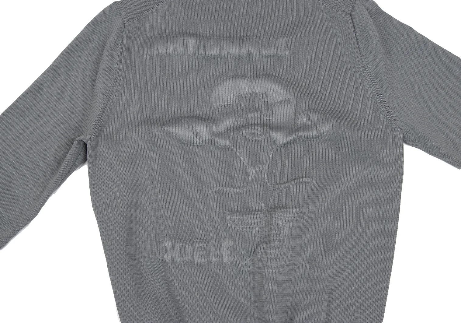 Comme des Garcons Homme Plus Embossed Design V-Neck Knit in Gray, Size M Size US M / EU 48-50 / 2 - 11 Thumbnail
