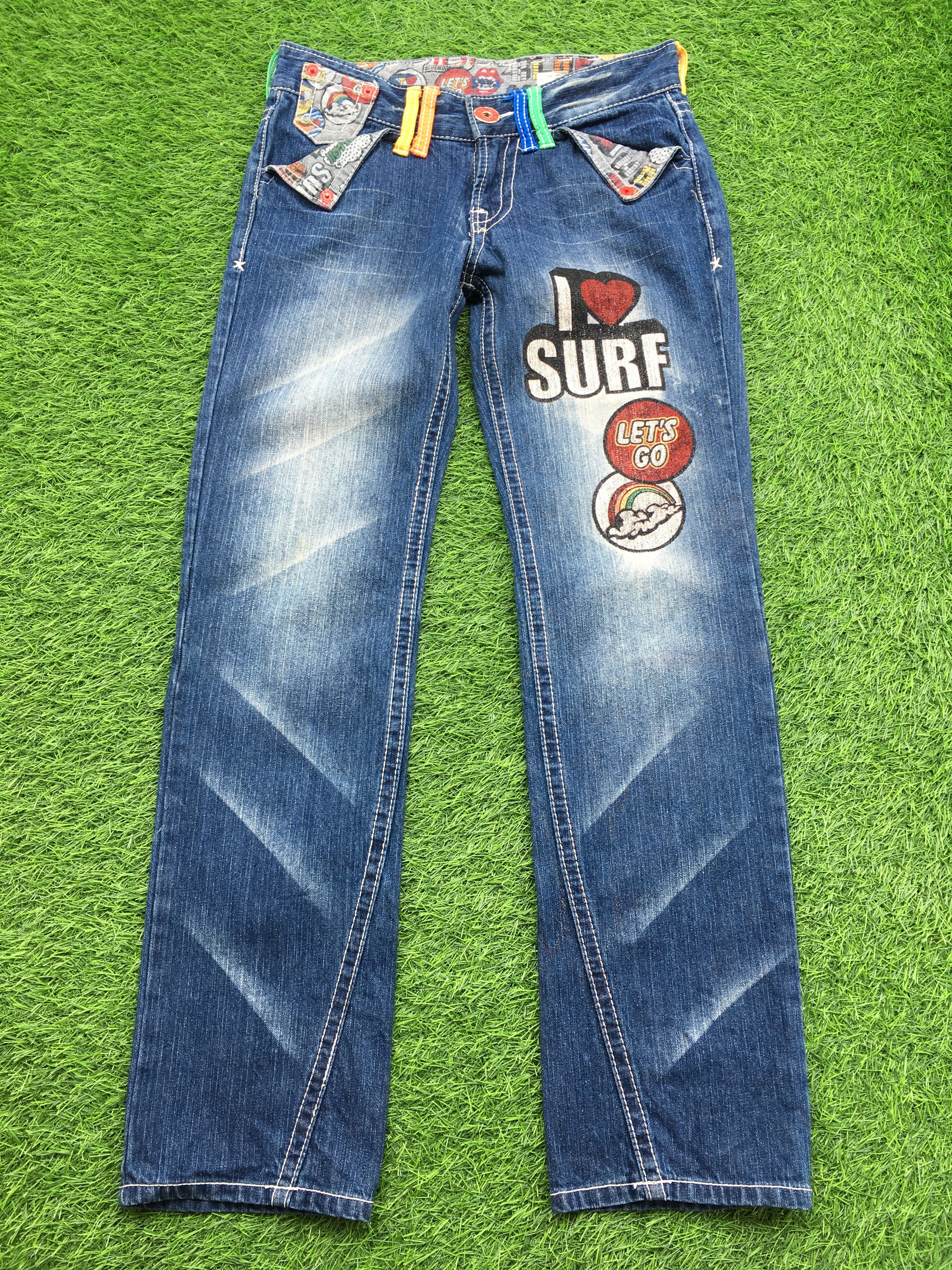 Japanese Brand Japanese Spell Out grunge printed graphics jean D-1215 Size US 27 - 2 Thumbnail