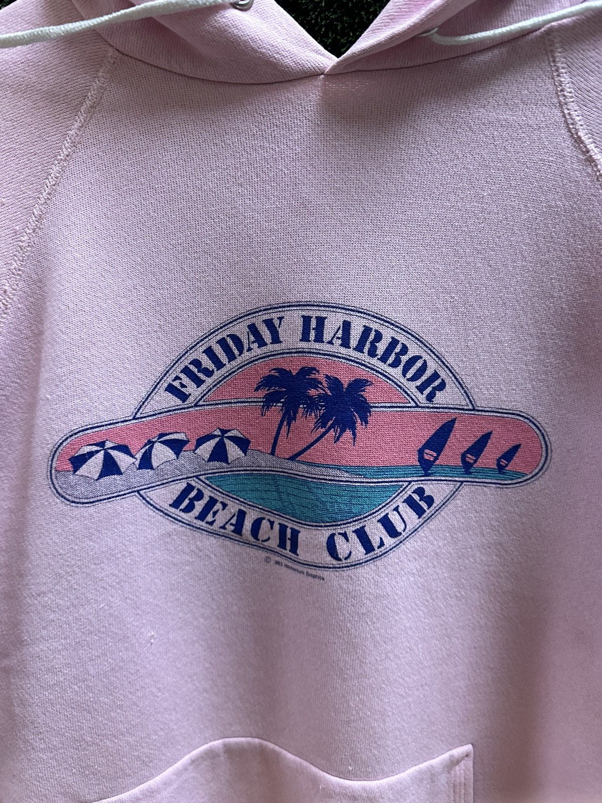 Vintage Vintage 1980s Friday Harbor Beach Club Hoodie Large Size US L / EU 52-54 / 3 - 4 Thumbnail