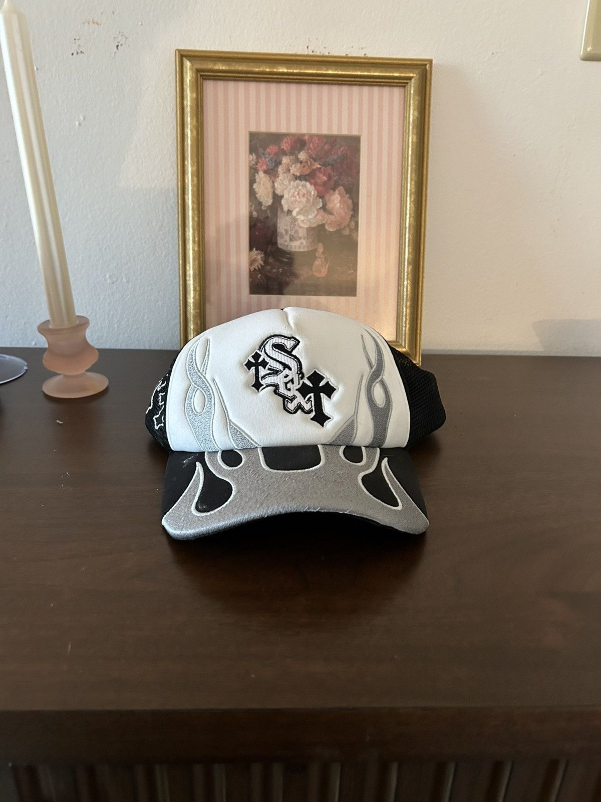 Designer Flame Trucker Hats Size ONE SIZE - 4 Thumbnail