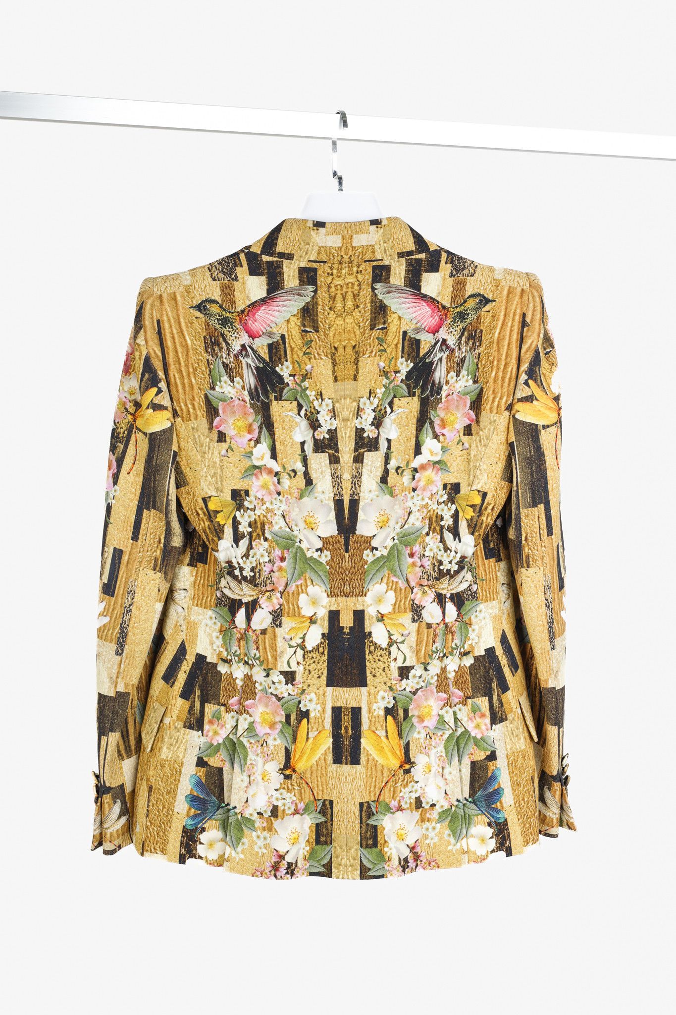 Alexander McQueen Alexander McQueen RARE Golden Yellow Flora and Fauna Blazer Size M / US 6-8 / IT 42-44 - 2 Thumbnail