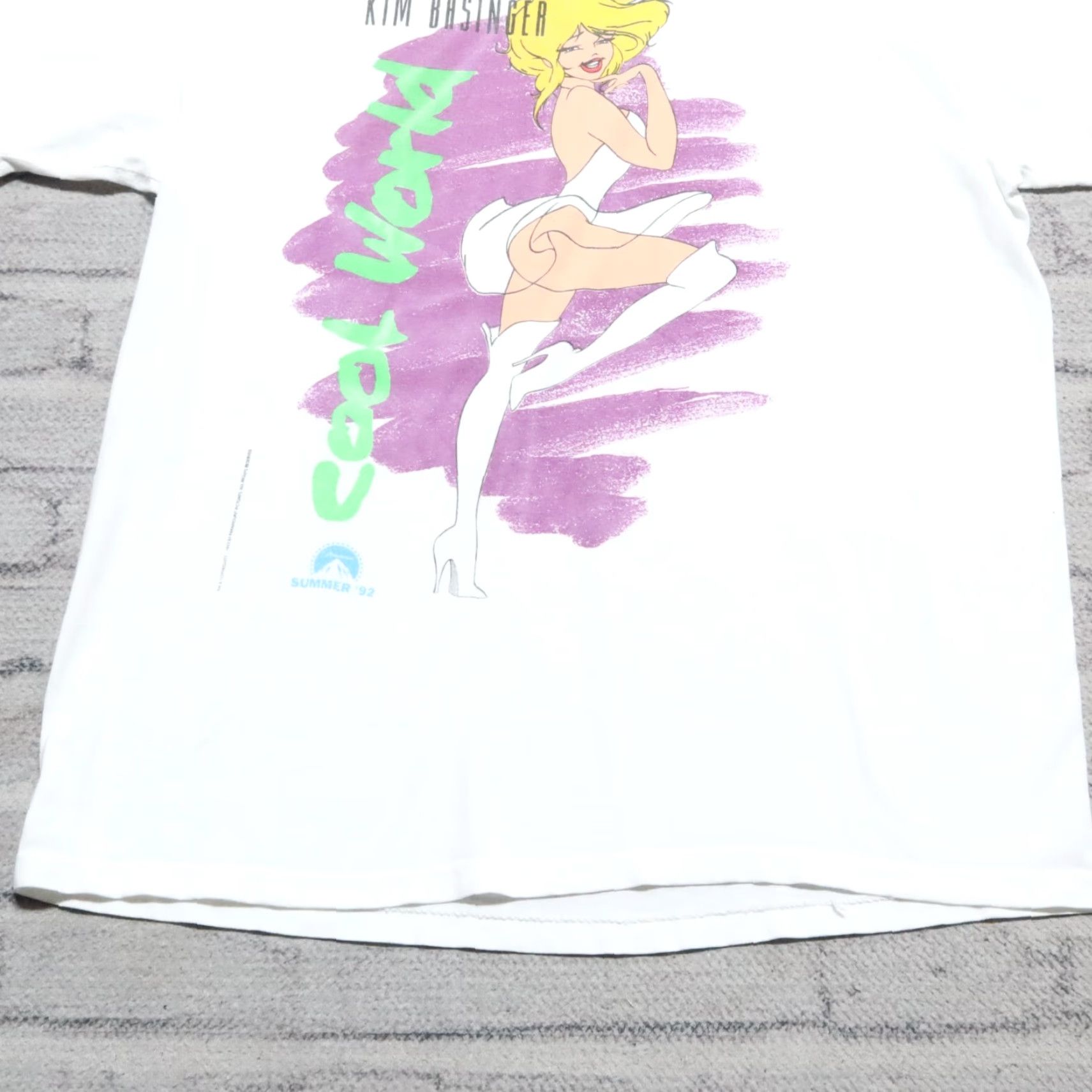 Vintage VINTAGE Kim Basinger Shirt 90s Cool World Movie Shirt Men L White Shirt Size US L / EU 52-54 / 3 - 3 Thumbnail