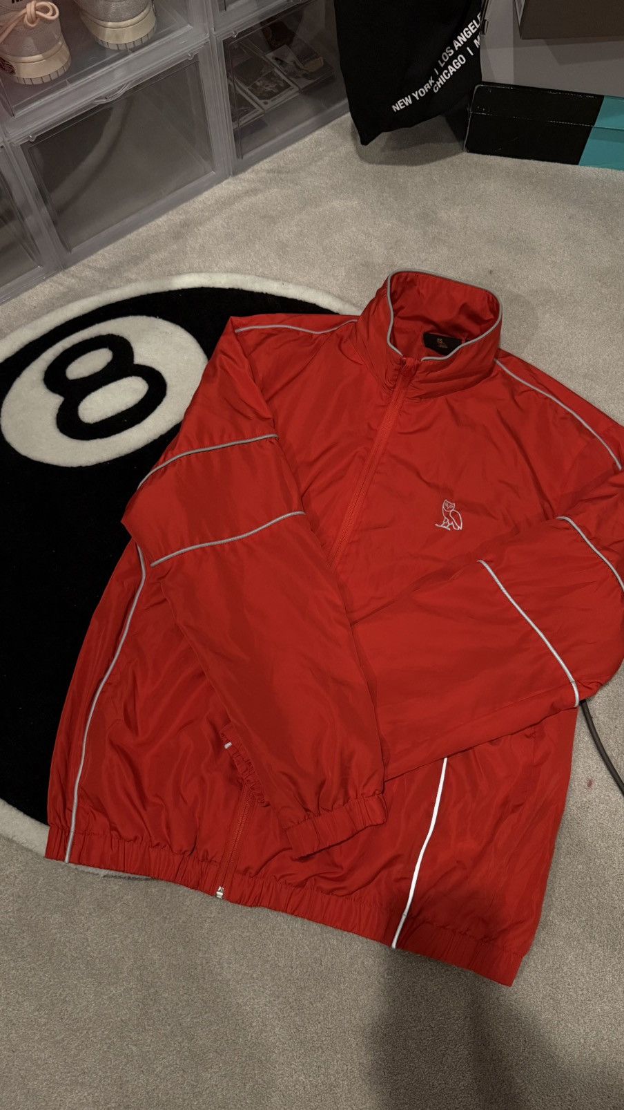 October's Very Own OVO Red Windbreaker Jacket Size US XL / EU 56 / 4 - 1 Thumbnail