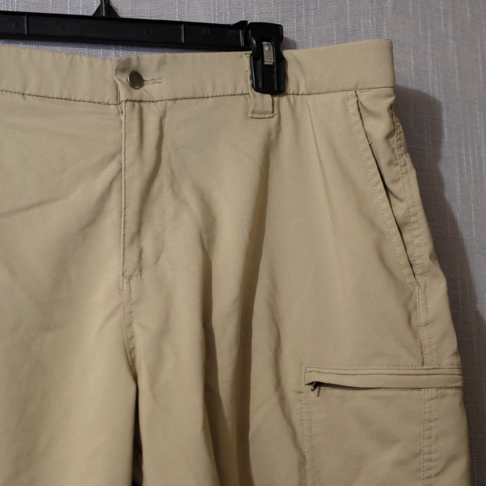 George George Cargo Shorts Beige Zip Pockets Stretch Mens 40 #HA-32 Size US 40 / EU 56 - 3 Thumbnail