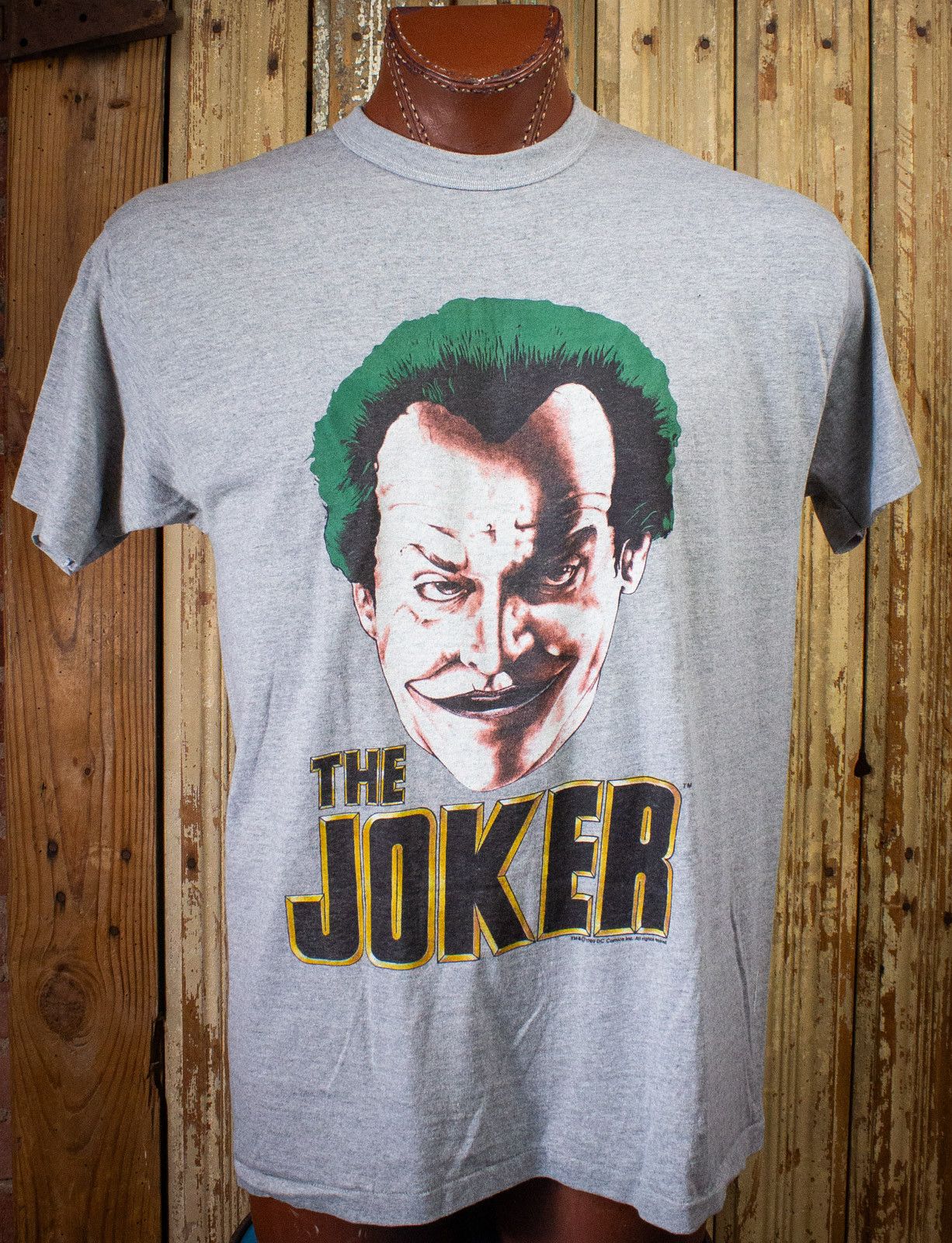 image of Vintage The Joker Batman Graphic T Shirt 1998 Grey Xl, Men's