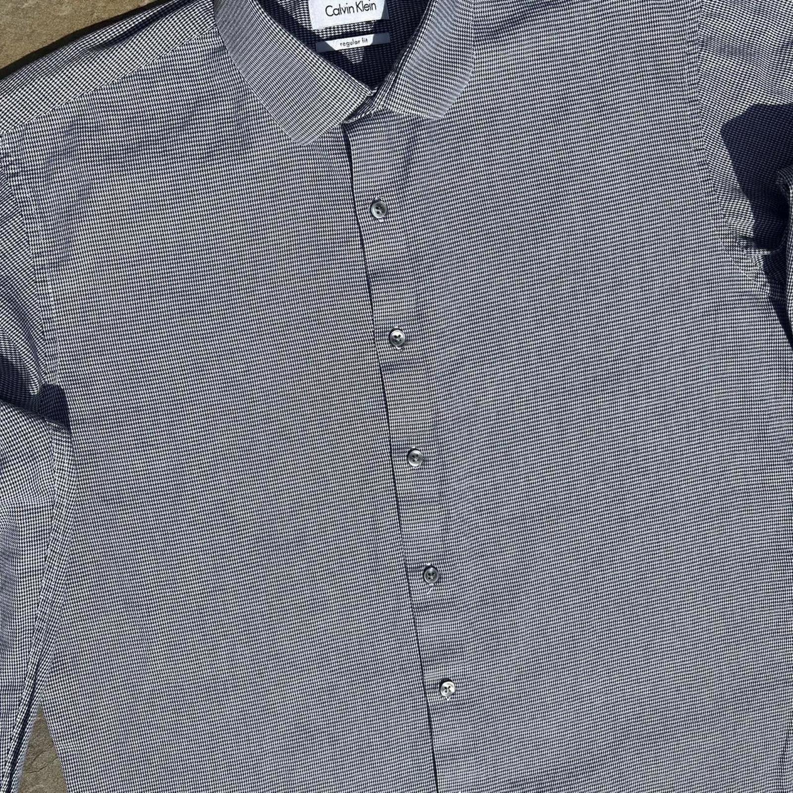 Calvin Klein Y2K Calvin Klein Houndstooth Button Down Shirt Size US M / EU 48-50 / 2 - 2 Thumbnail