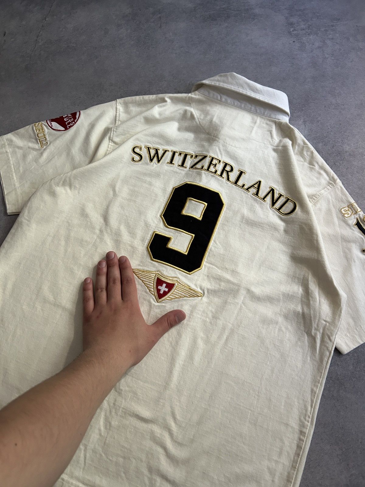 K-Swiss Vintage Swiss Bull Switzerland big logo team jersey mens Size US M / EU 48-50 / 2 - 3 Thumbnail