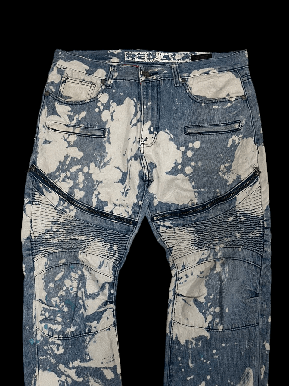 Japanese Brand 💥Acid Wash Red Ape Denim 💥 Size US 37 - 4 Thumbnail